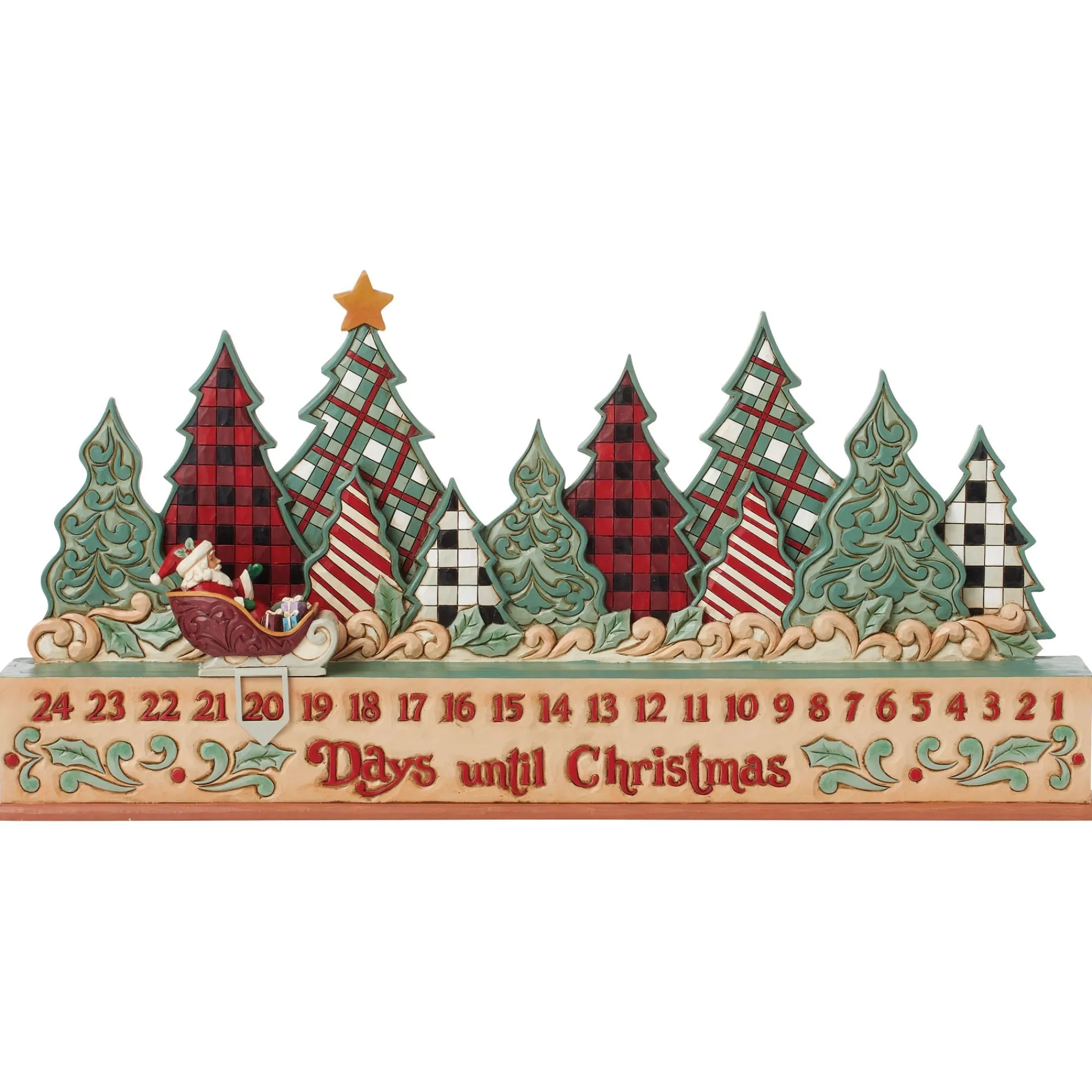 Enesco Gift Santas | Hghlnd Glen Countdown Calendar