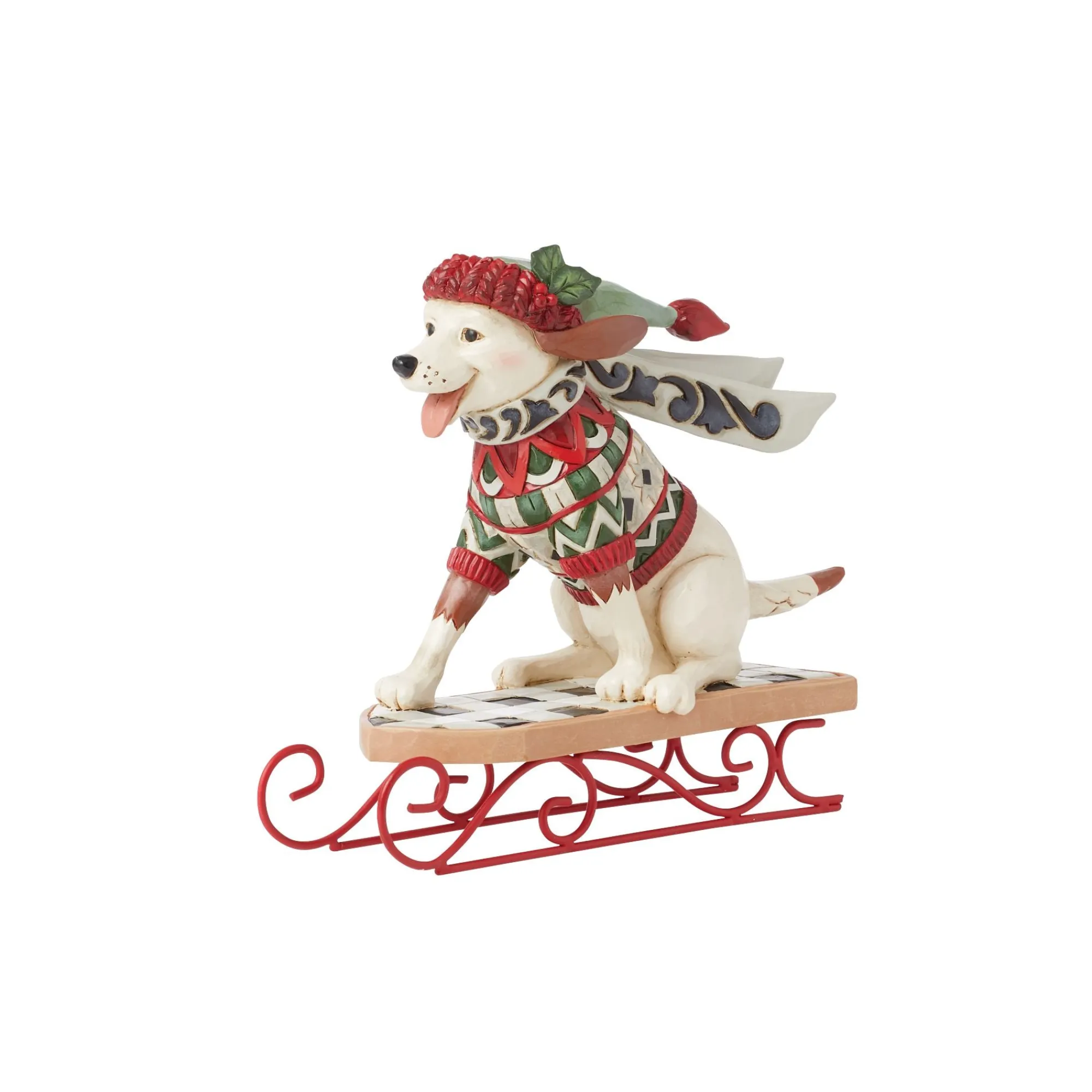 Enesco Gift Figurines | Highland Glen Dog on Sled Fig