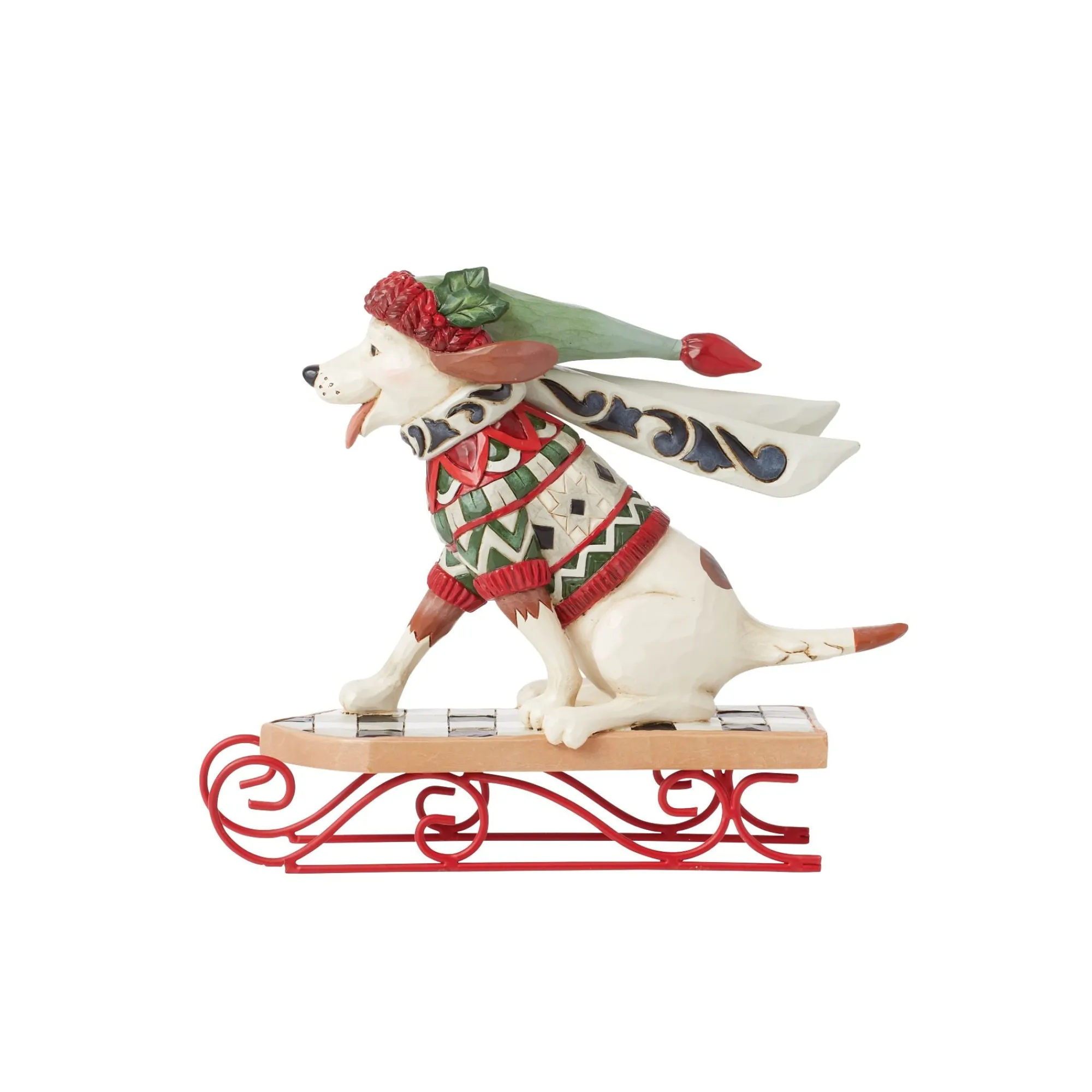 Enesco Gift Figurines | Highland Glen Dog on Sled Fig