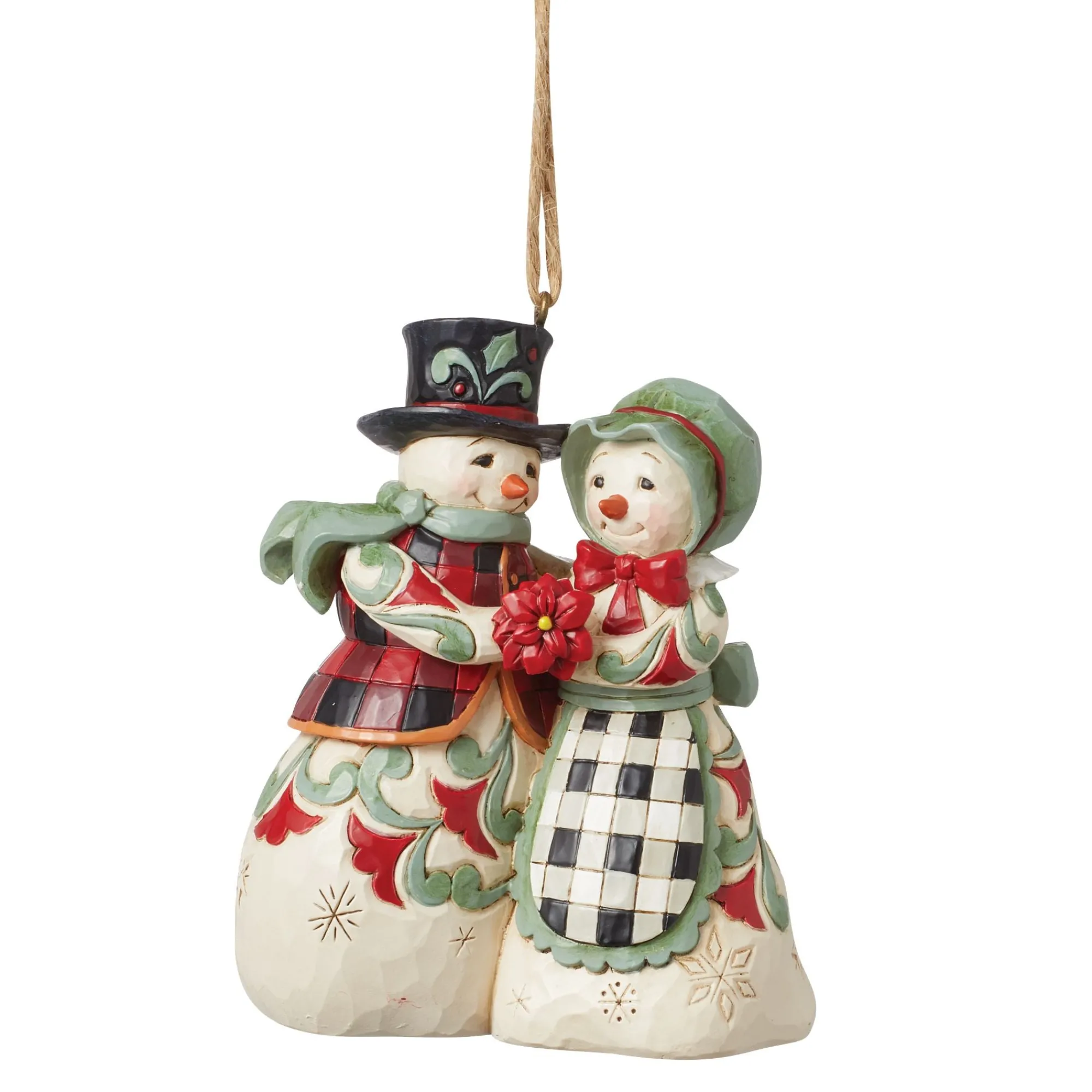 Enesco Gift Ornaments | Snowman | Highland Glen Snwmn Mr&Mrs Orn