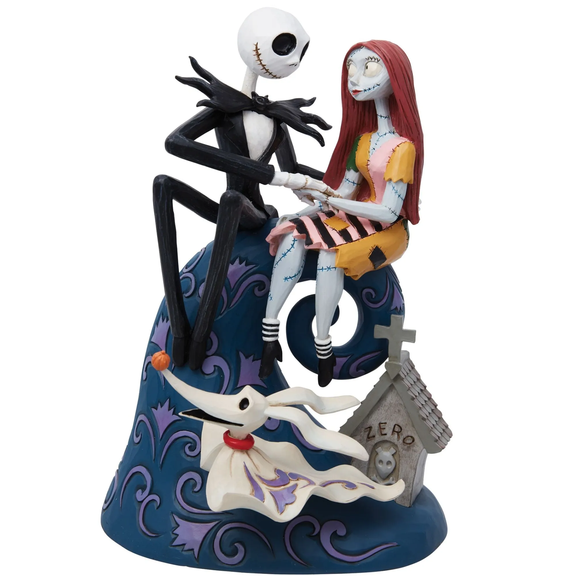 Enesco Gift Figurines | Jack, Sally & Zero on Hill