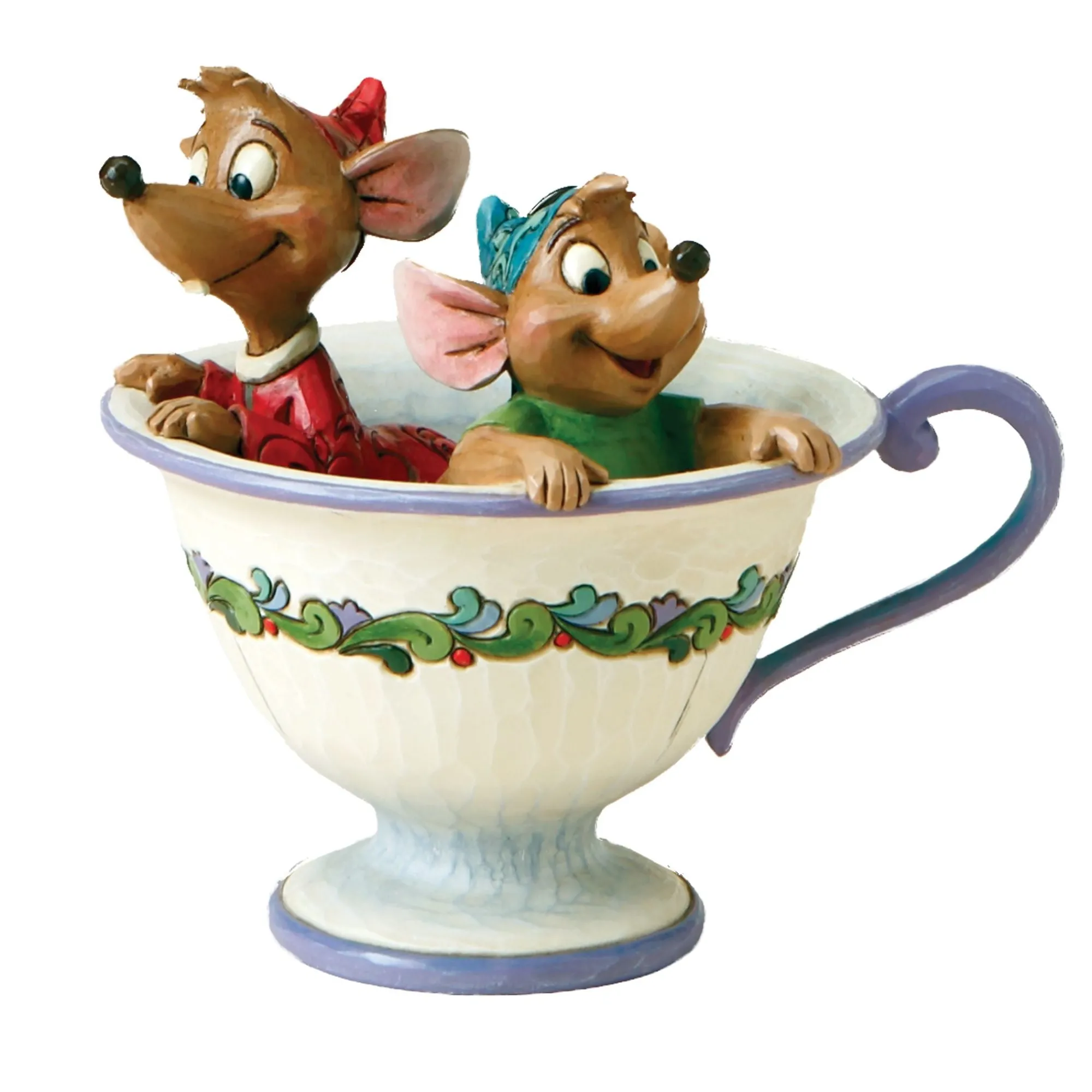 Enesco Gift Figurines | Jaq and Gus in Tea Cup