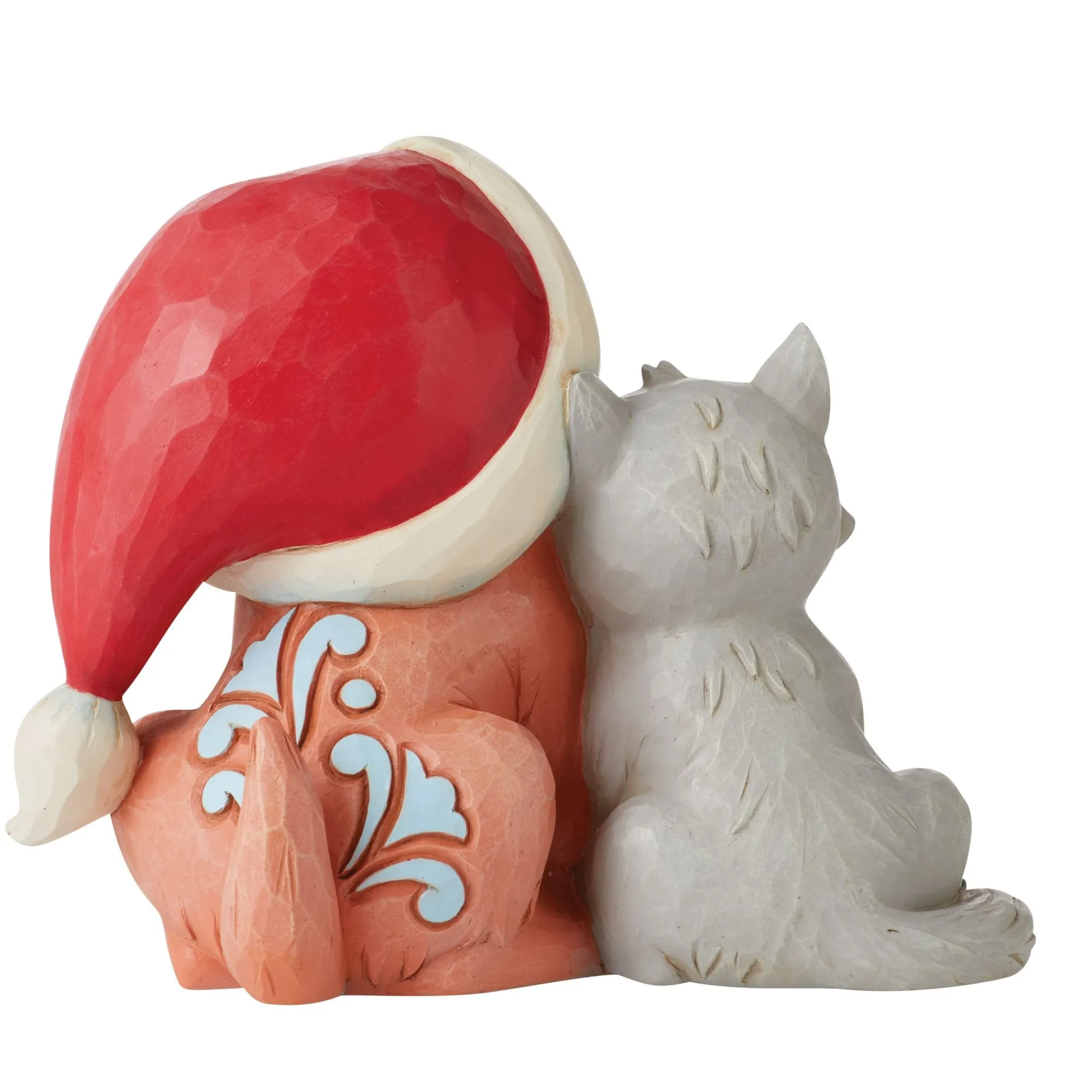 Enesco Gift Figurines | Kitten with Puppy in Santa Hat