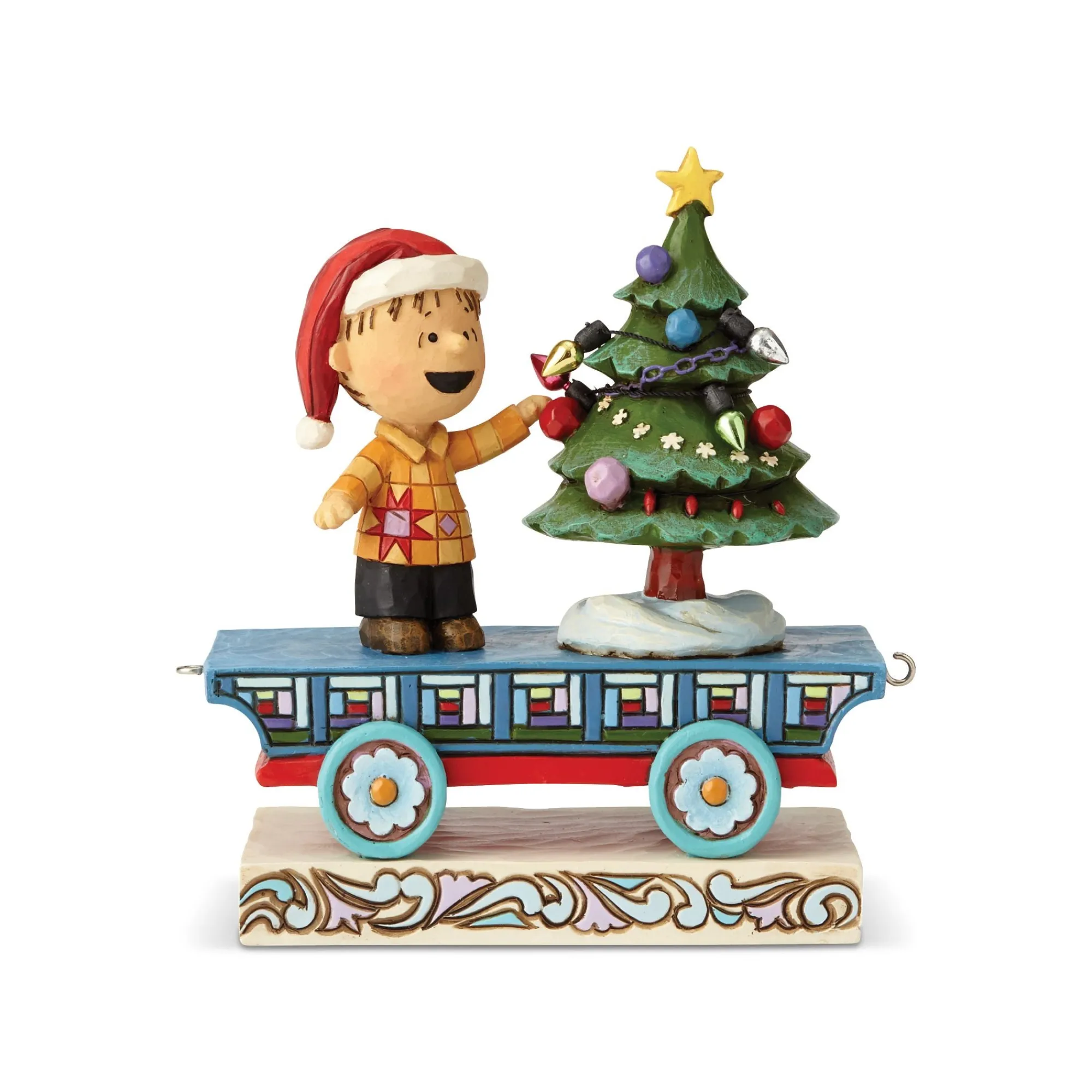 Enesco Gift Figurines | Santas | Linus Christmas Train Car