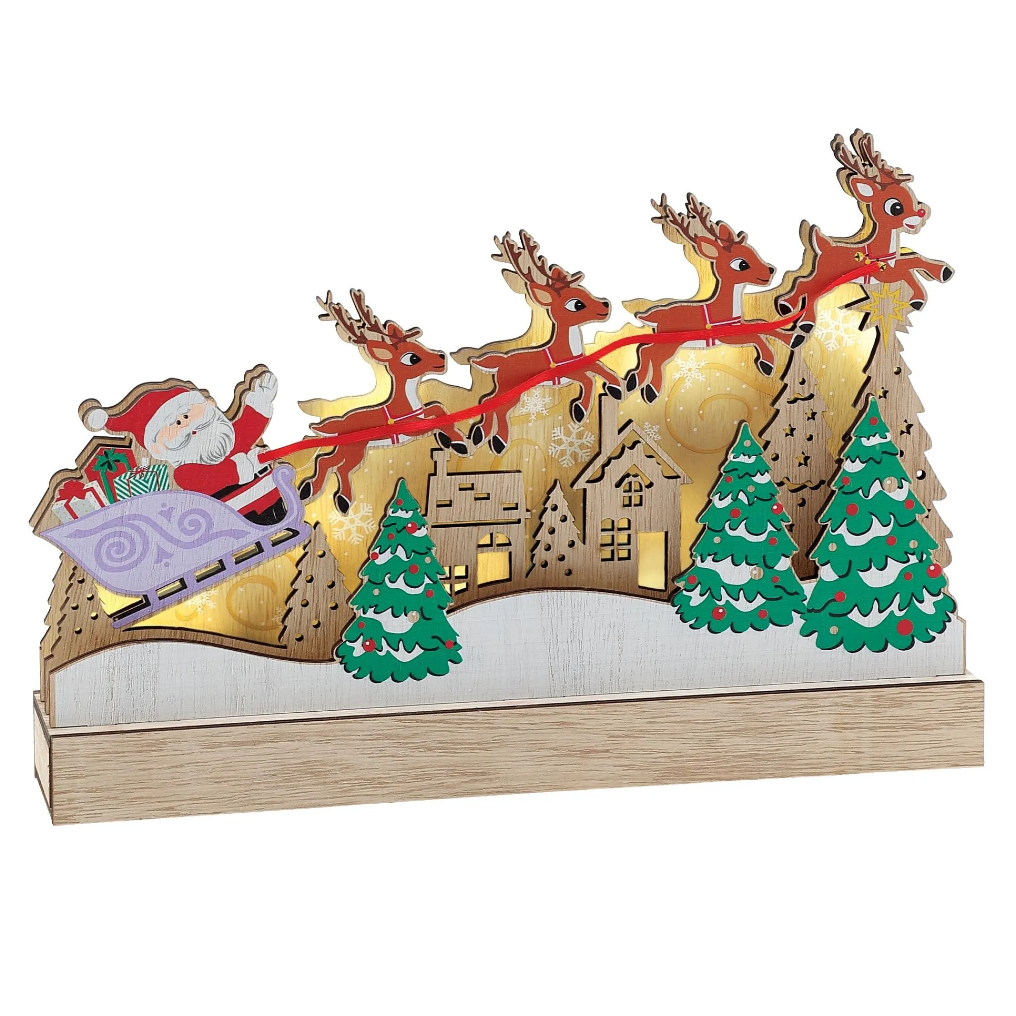 Department 56 Santas | Lit Rudolph Sleigh Decor