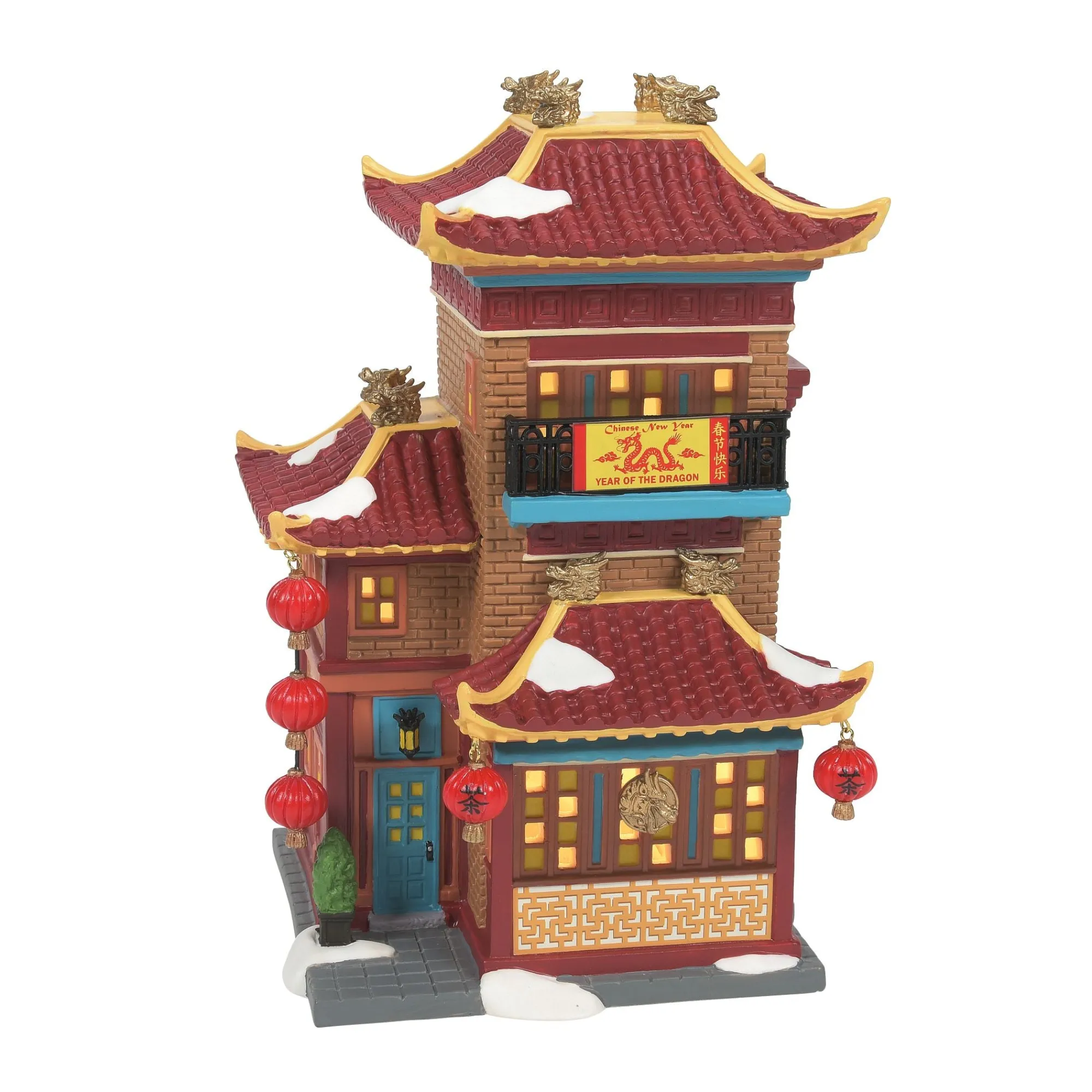 Department 56 Village Lighted Buildings | Lunar Dragon Tea House