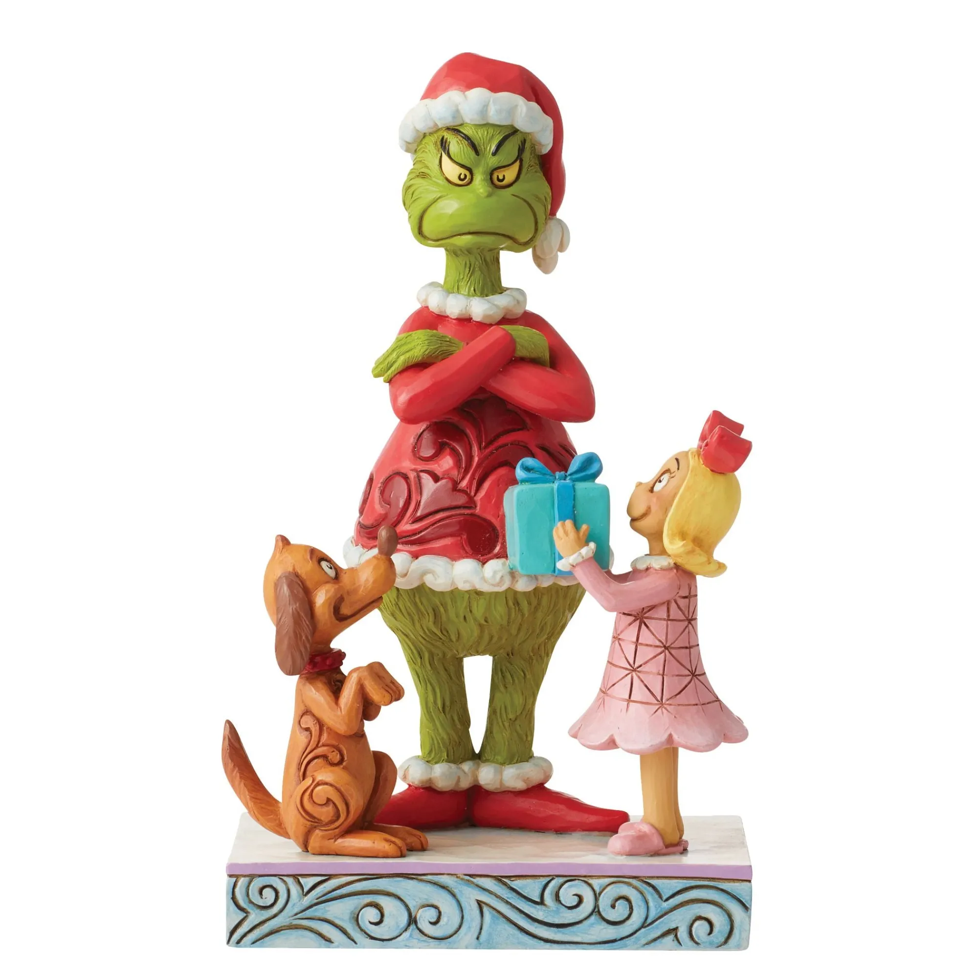 Enesco Gift Figurines | Max,Cindy Giving Gift toGrinch