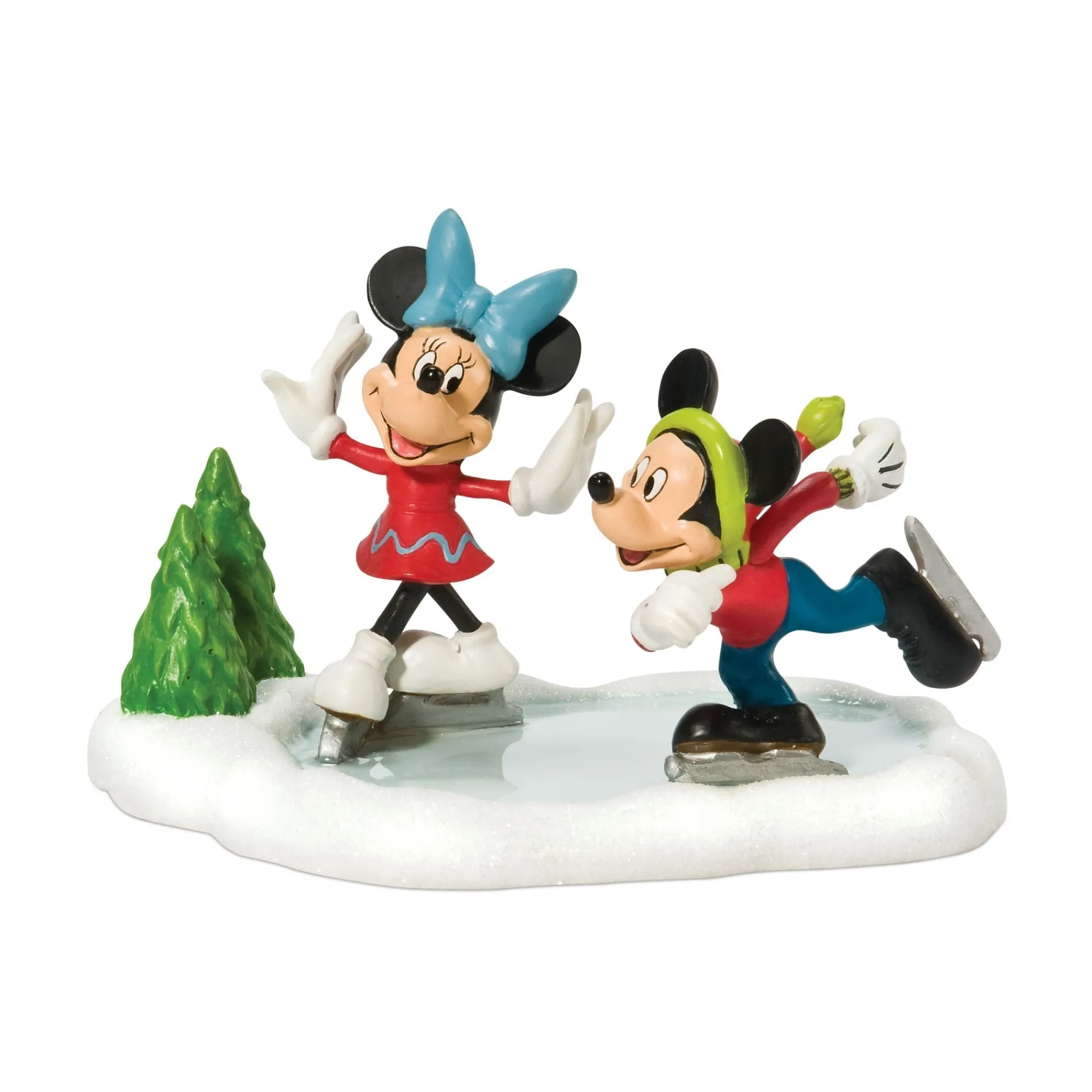 Department 56 Village Parts And Accessories | Mickey & Minnie Go Skating