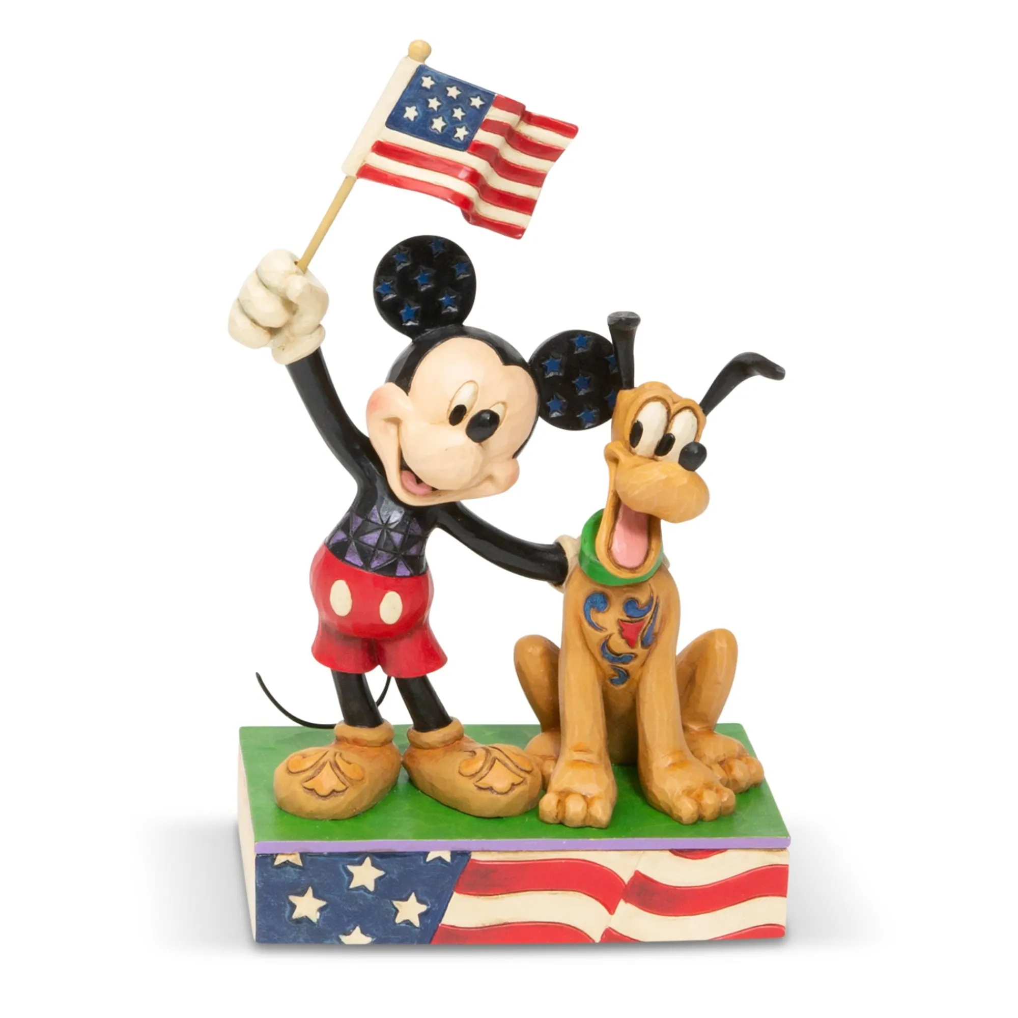 Enesco Gift Figurines | Mickey and Pluto Patriotic