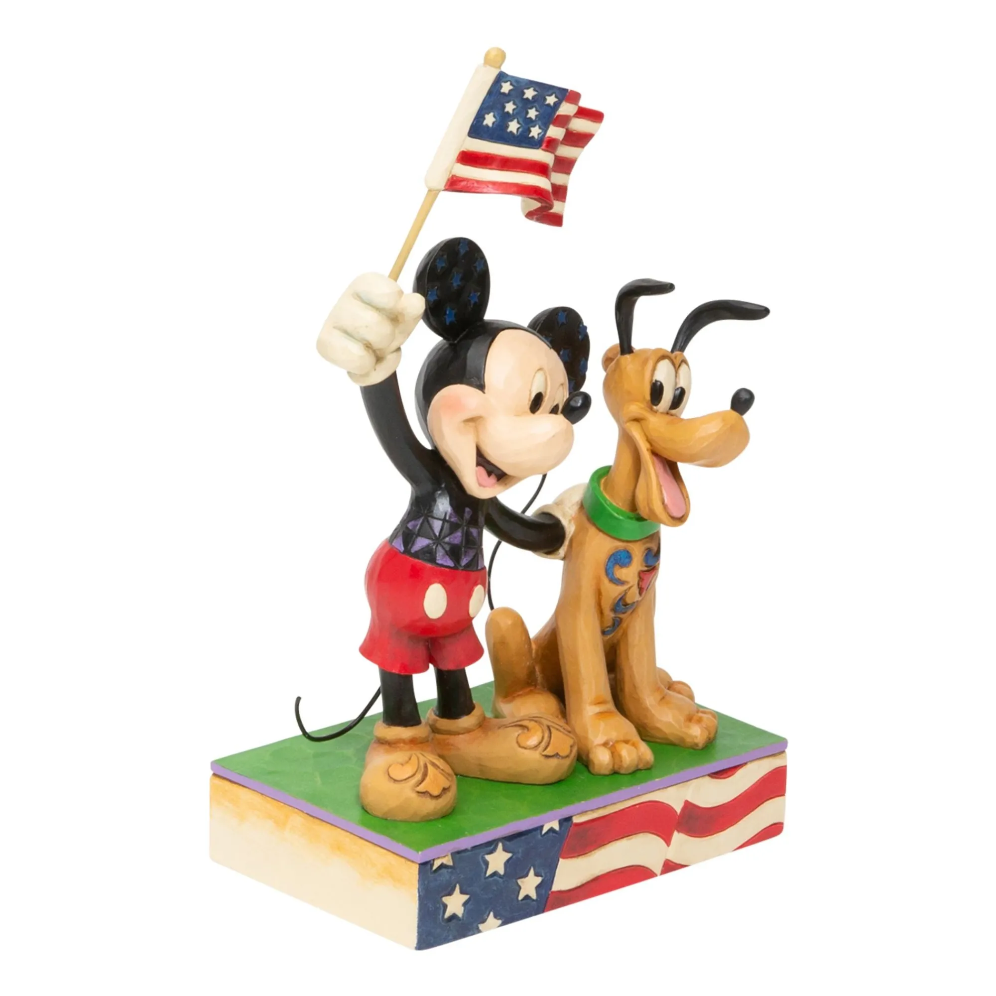 Enesco Gift Figurines | Mickey and Pluto Patriotic