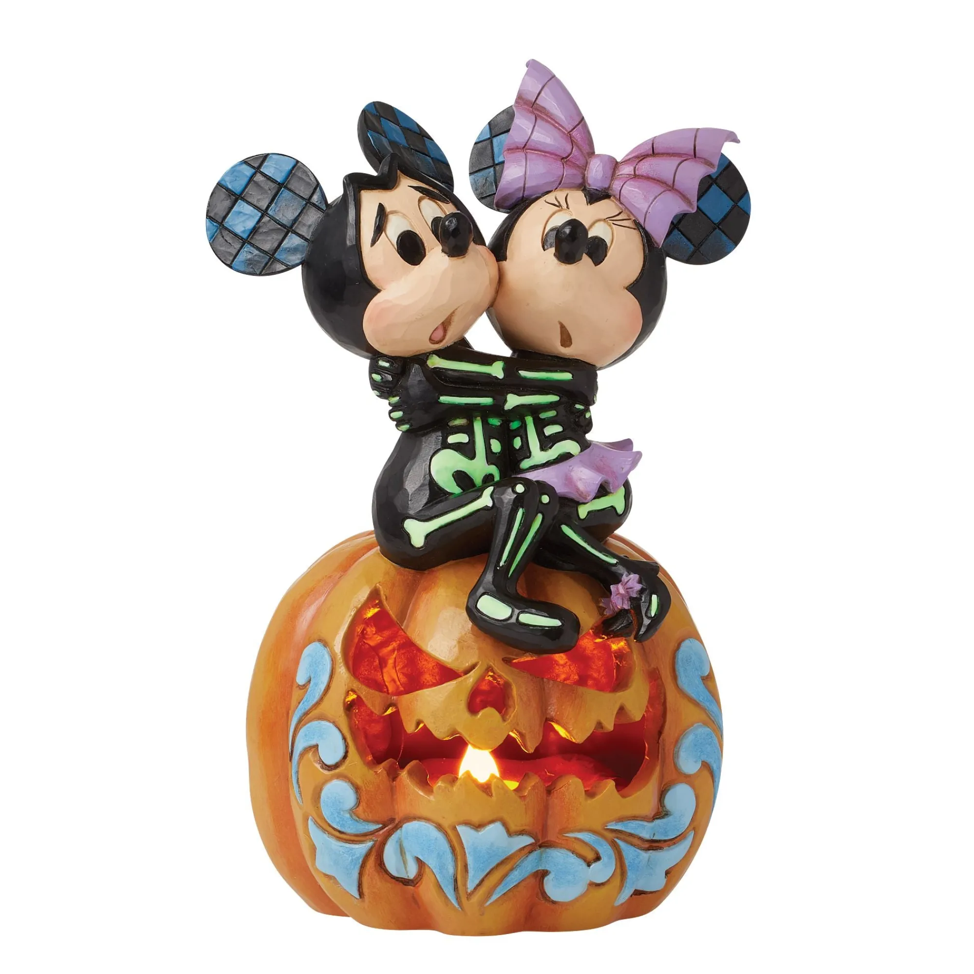 Enesco Gift Figurines | Mickey&Minnie Scared Skeletons