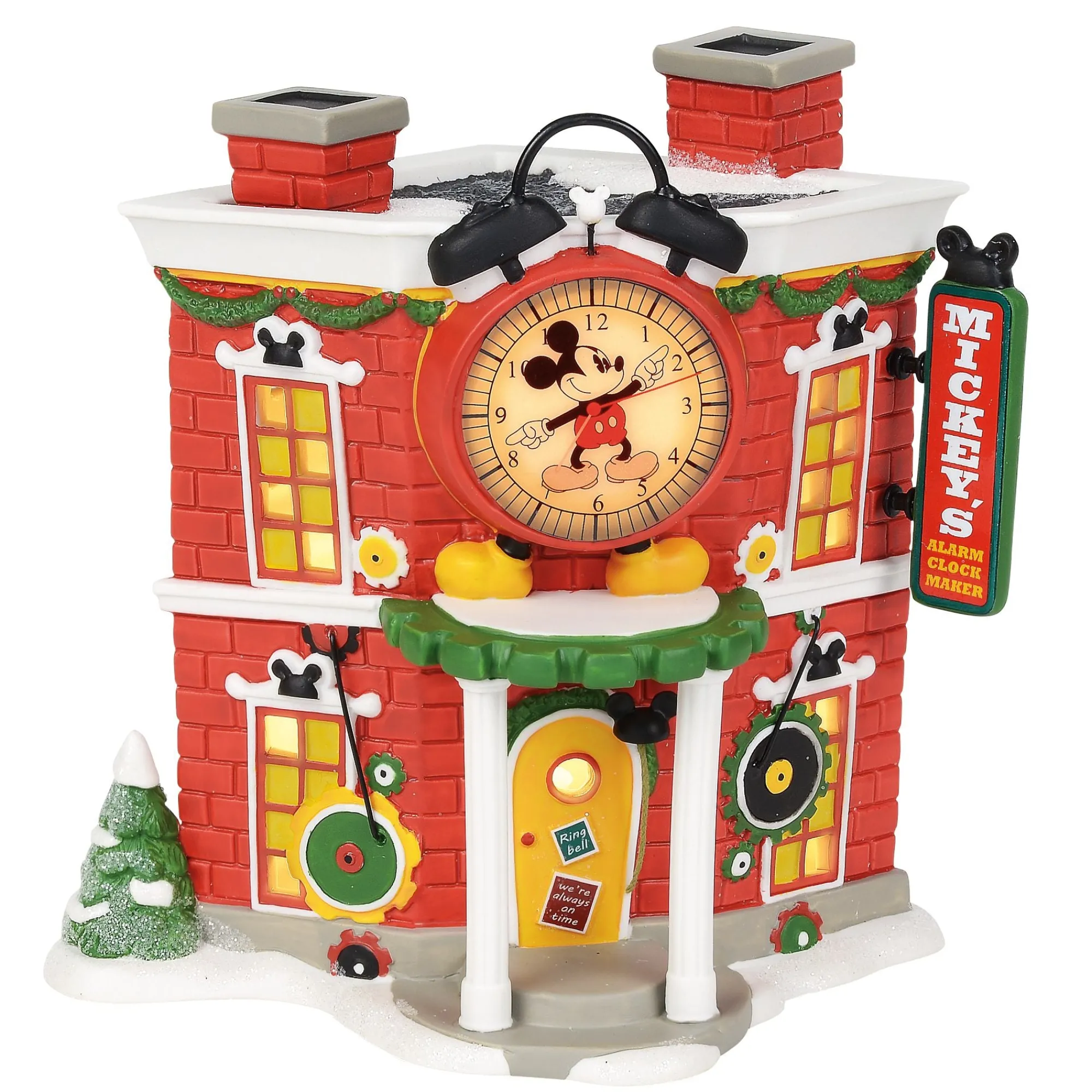 Department 56 Village Lighted Buildings | Mickey's Alarm Clock Shop