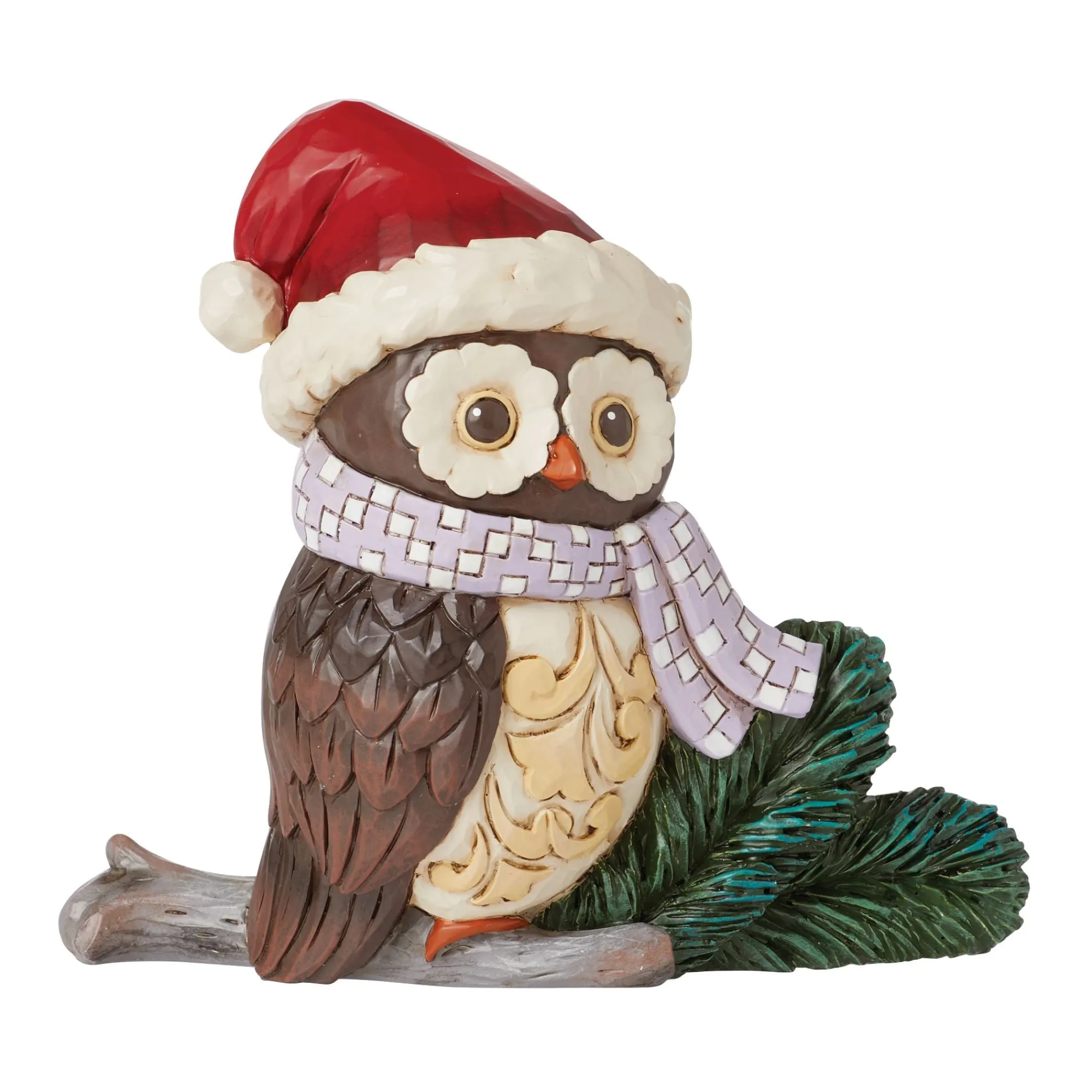 Enesco Gift Figurines | Santas | Mini Owl with Santa Hat Fig