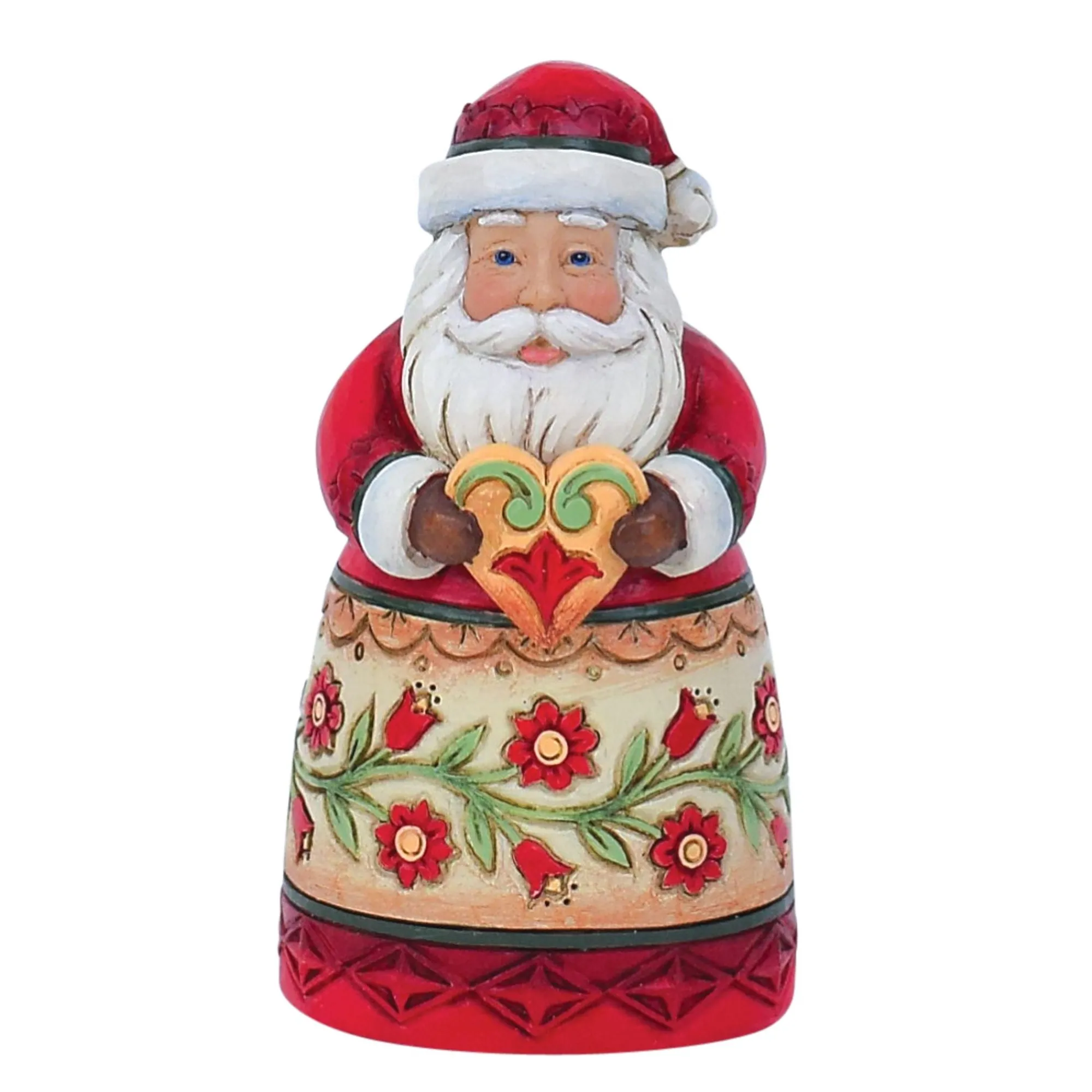 Enesco Gift Figurines | Santas | Mini Santa Holding Heart