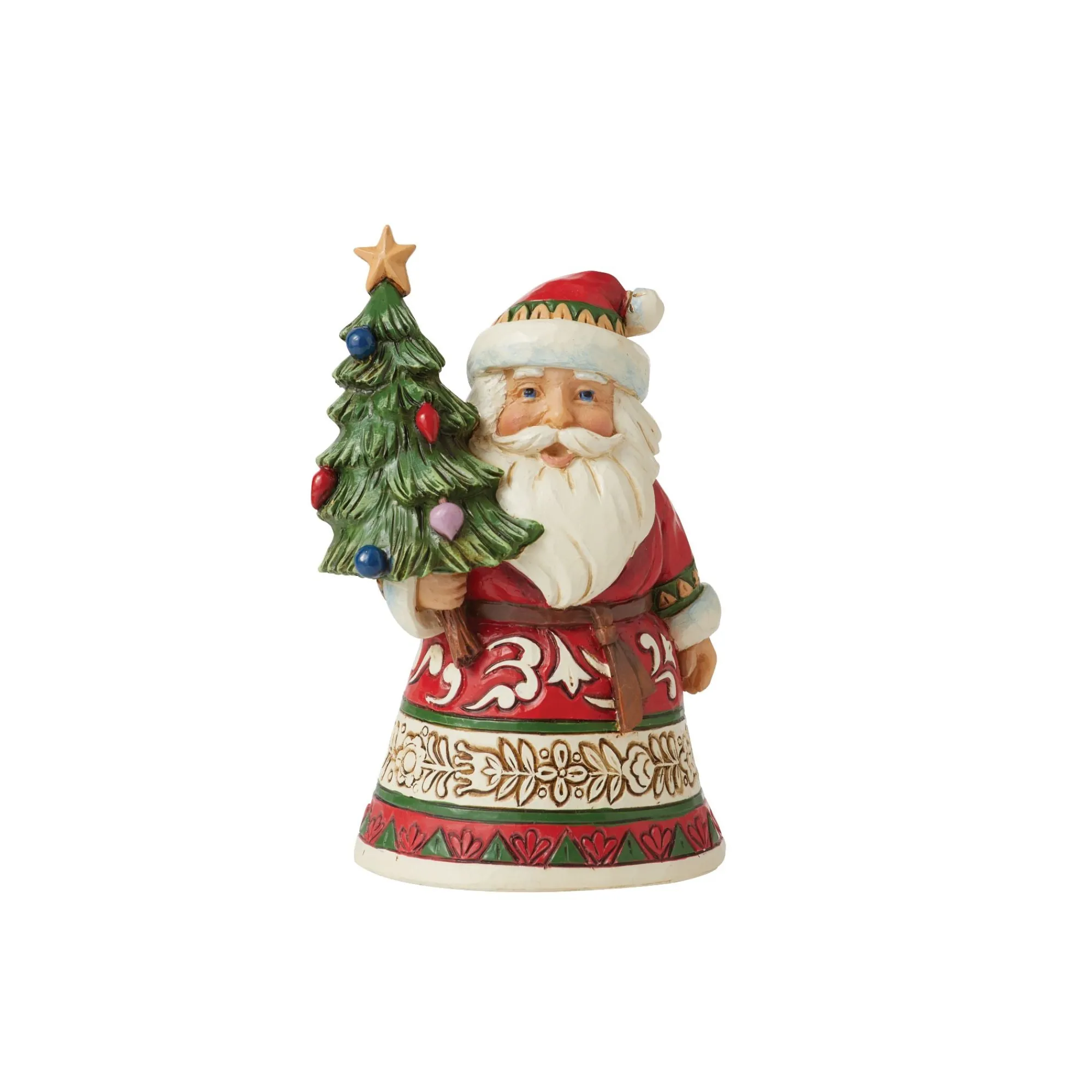 Enesco Gift Figurines | Santas | Mini Santa Holding Tree