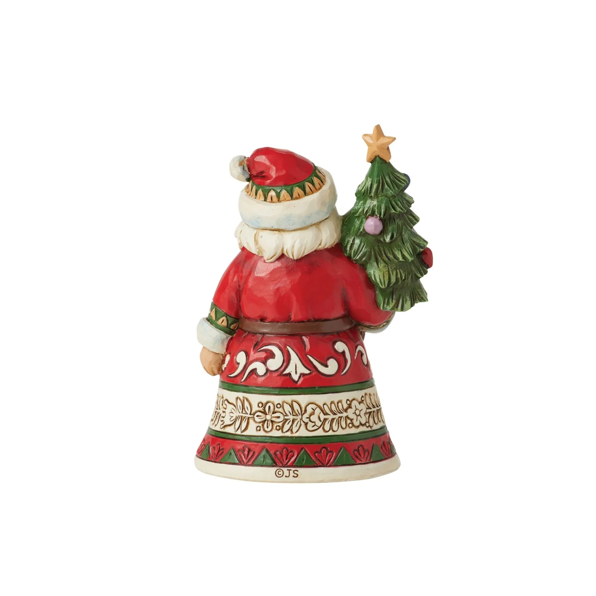 Enesco Gift Figurines | Santas | Mini Santa Holding Tree