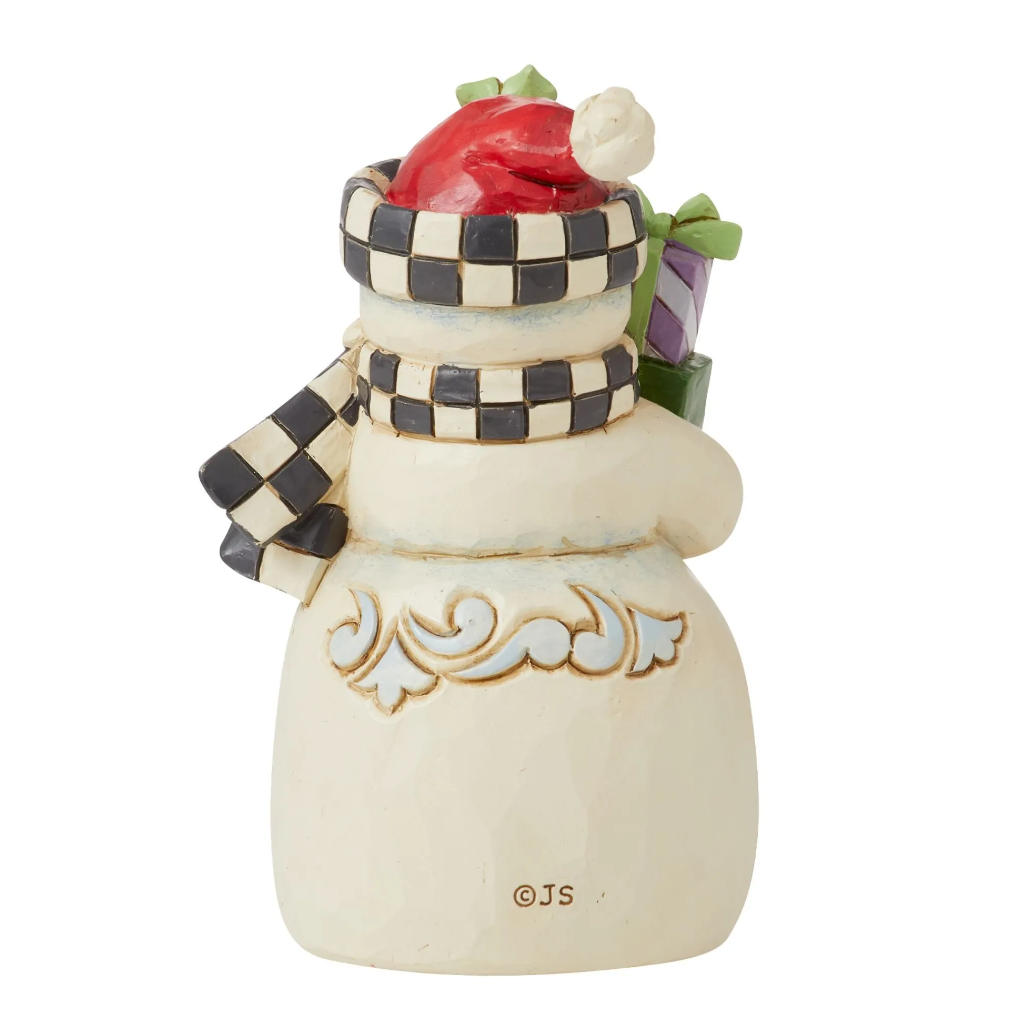 Enesco Gift Figurines | Snowman | Mini Snowman withCheckered Hat