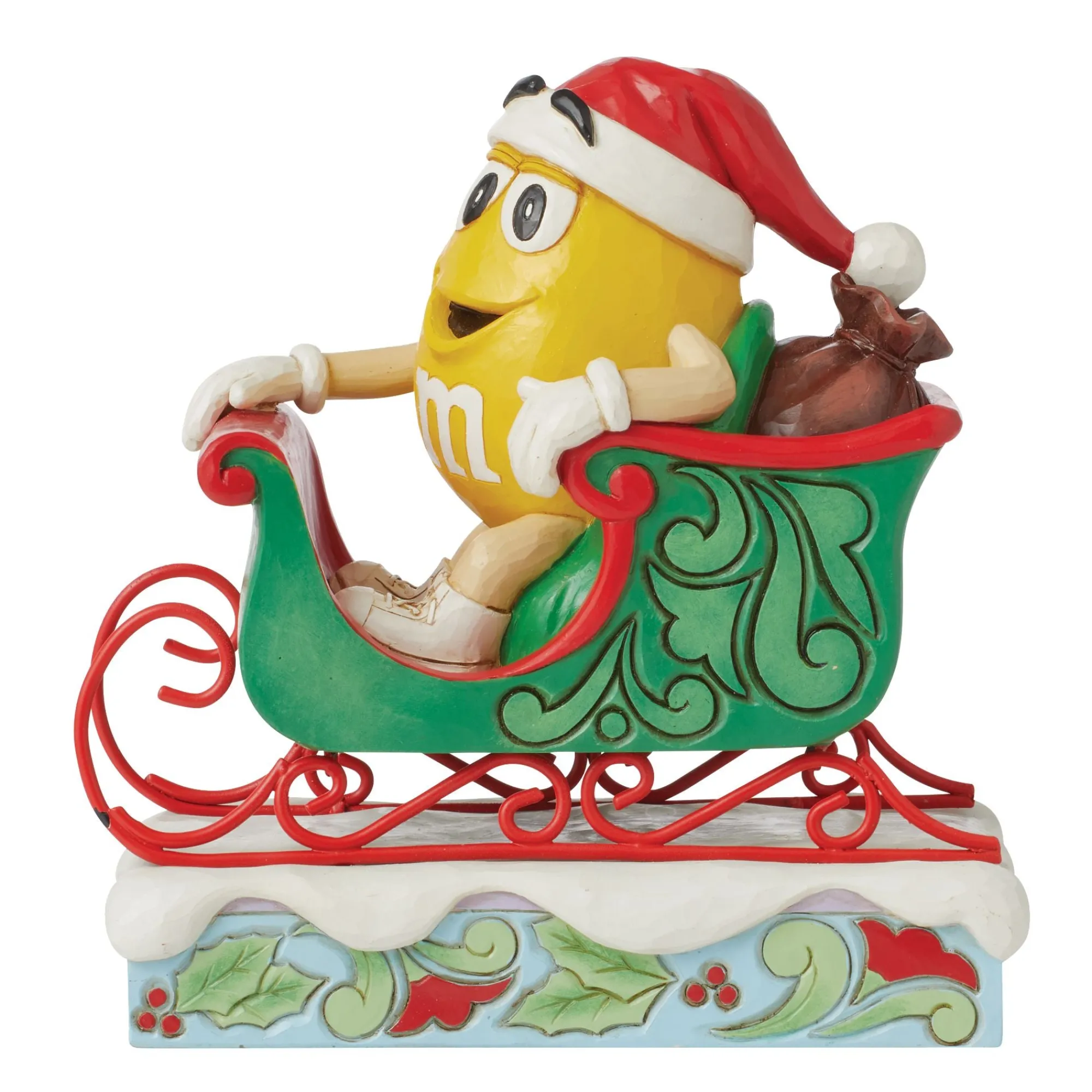 Enesco Gift Figurines | M&M'S Yellow Charact in Sleigh