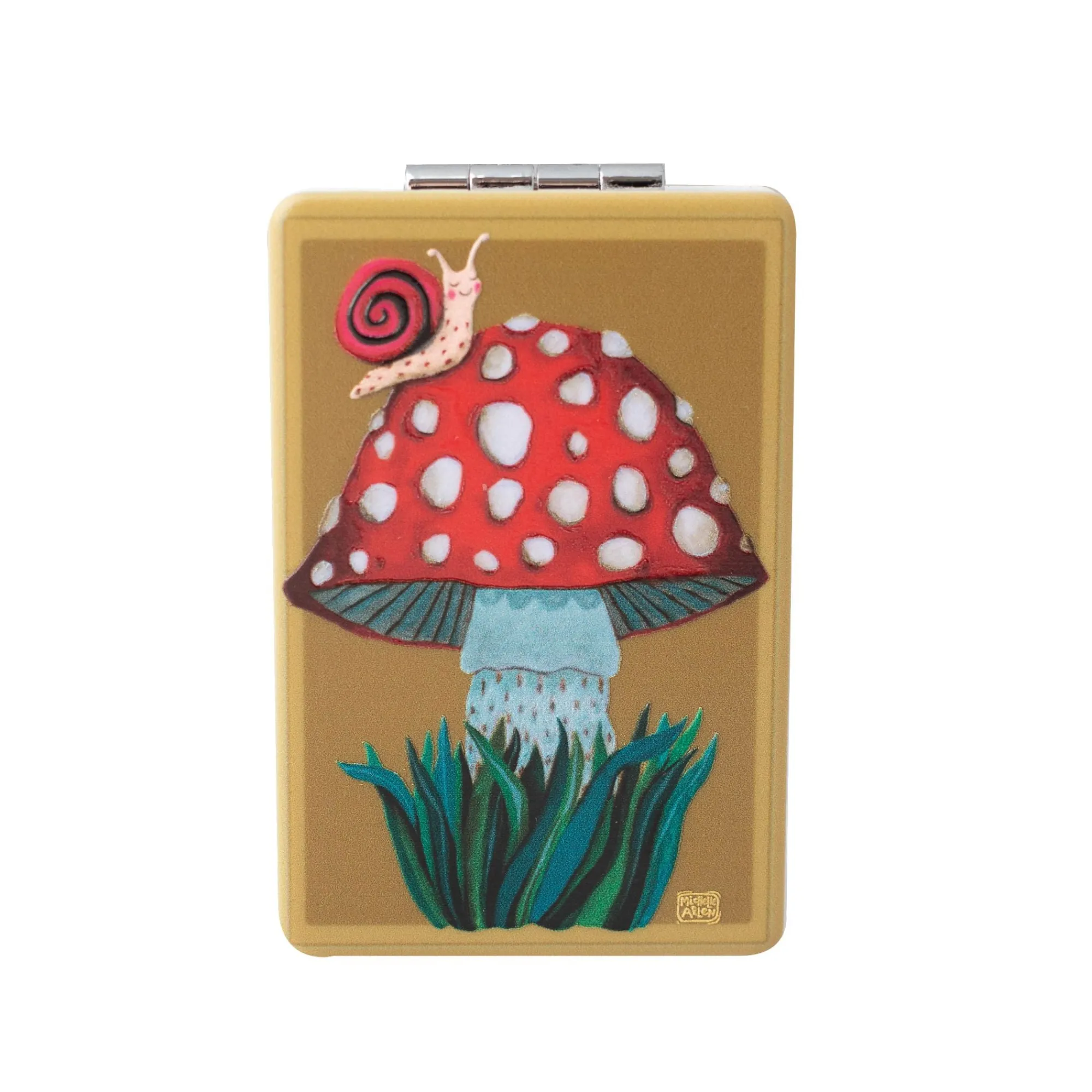 Enesco Gift Mushrooms | Mushroom Compact Mirror