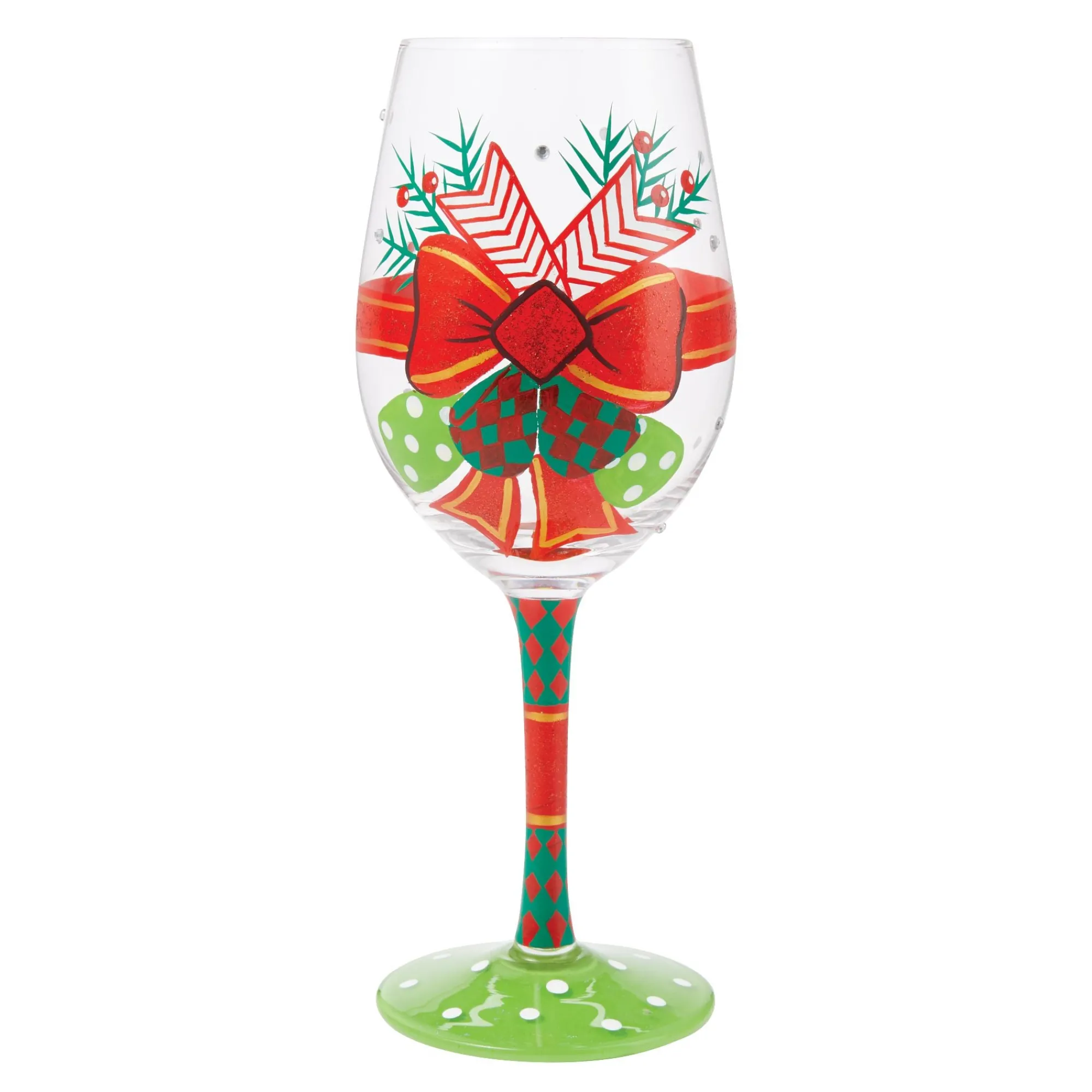 Enesco Gift Drinkware | My Fancy Christmas Bow Wine