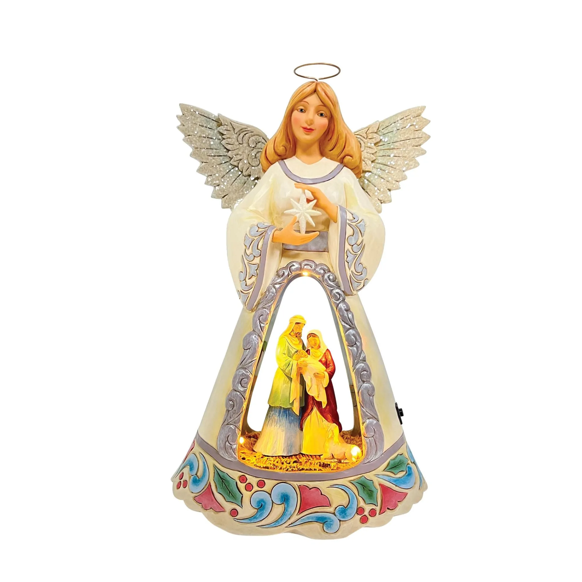 Enesco Gift Figurines | Religious | Nativity Angel LED Open Scene