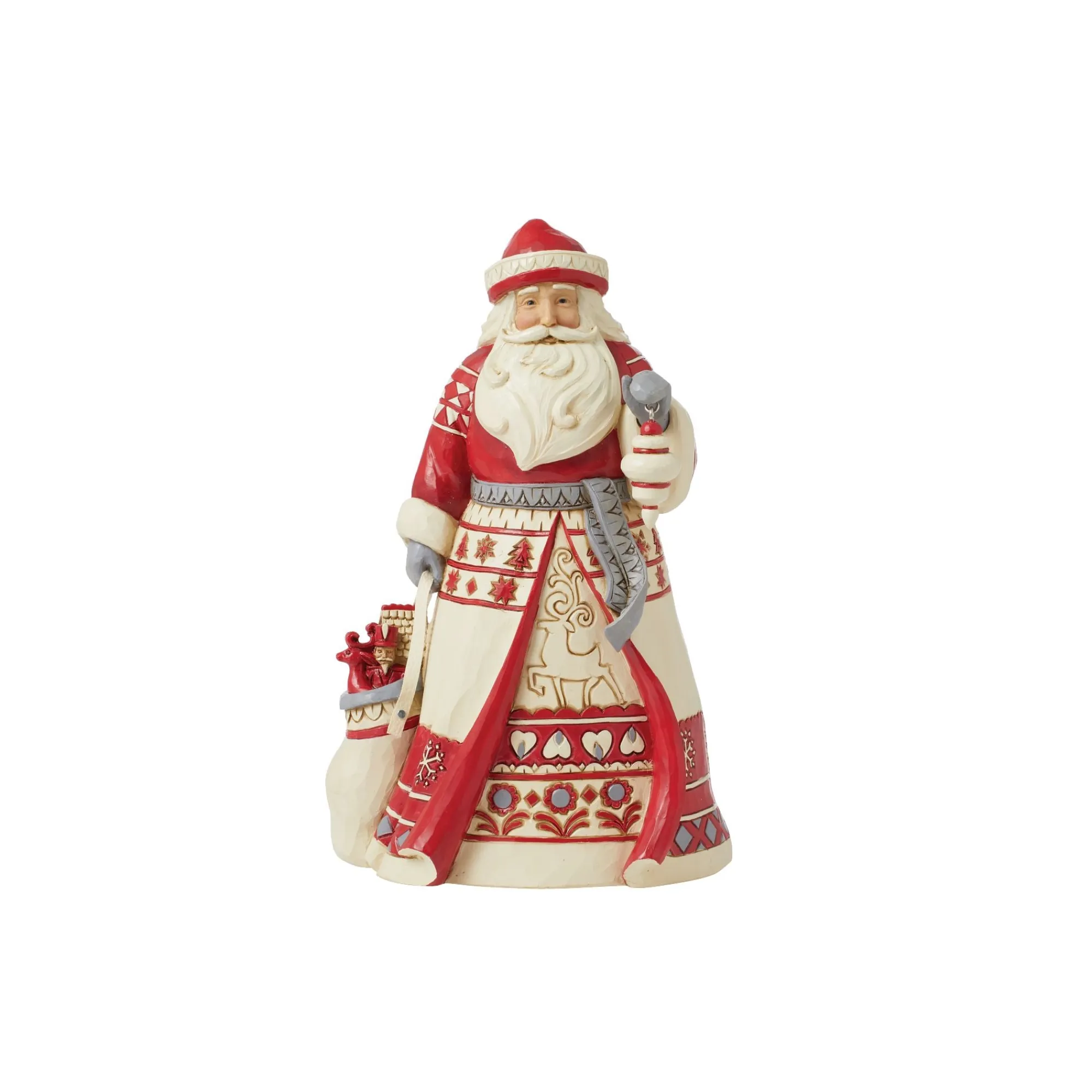 Enesco Gift Figurines | Santas | Nordic Noel Santa with Bag Fig