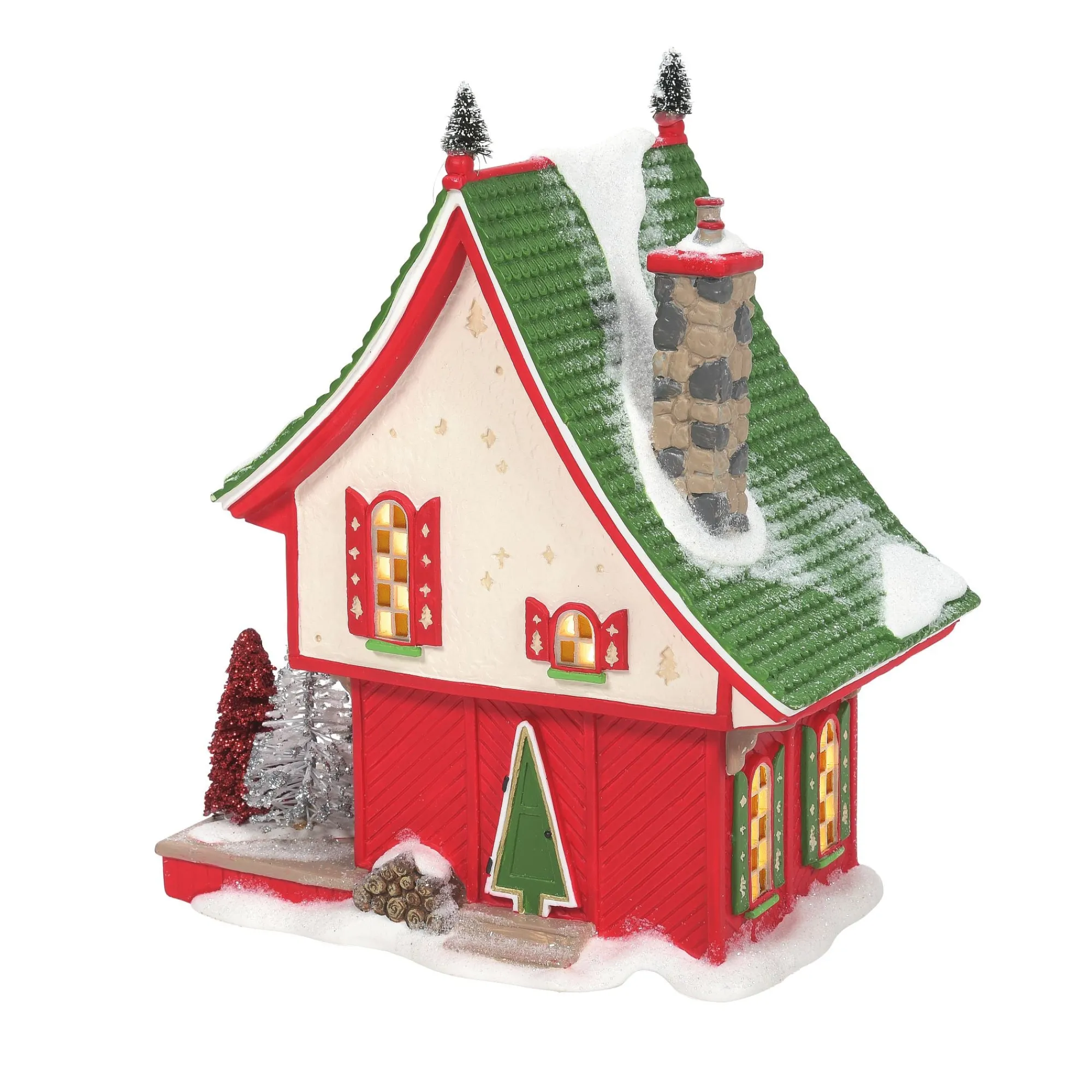 Department 56 Village Lighted Buildings | North Pole Sisal Tree Factory