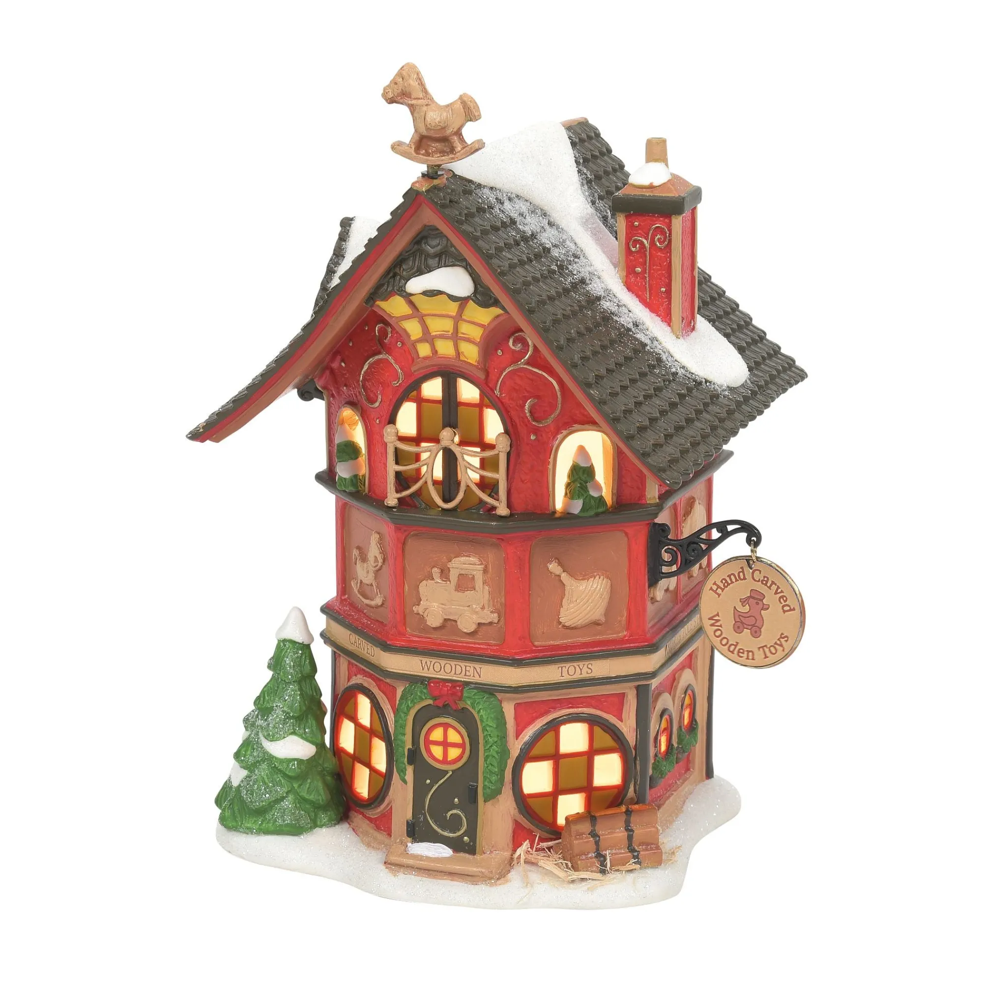 Department 56 Village Lighted Buildings | North Poles Finest Wooden Toys