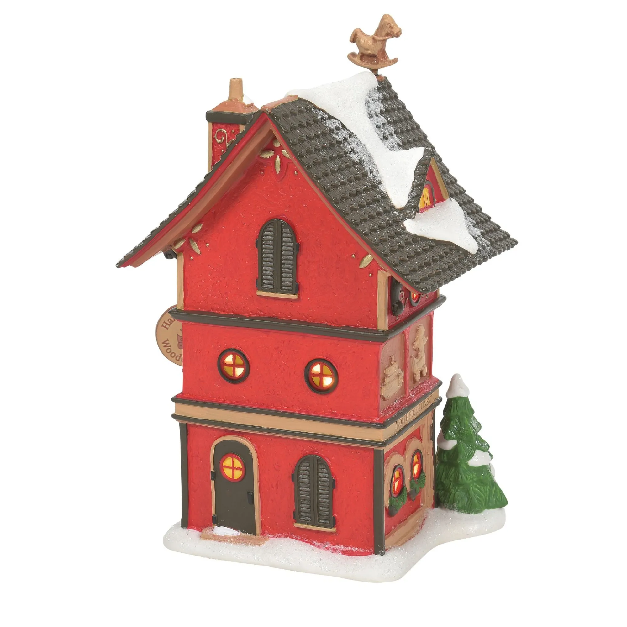 Department 56 Village Lighted Buildings | North Poles Finest Wooden Toys