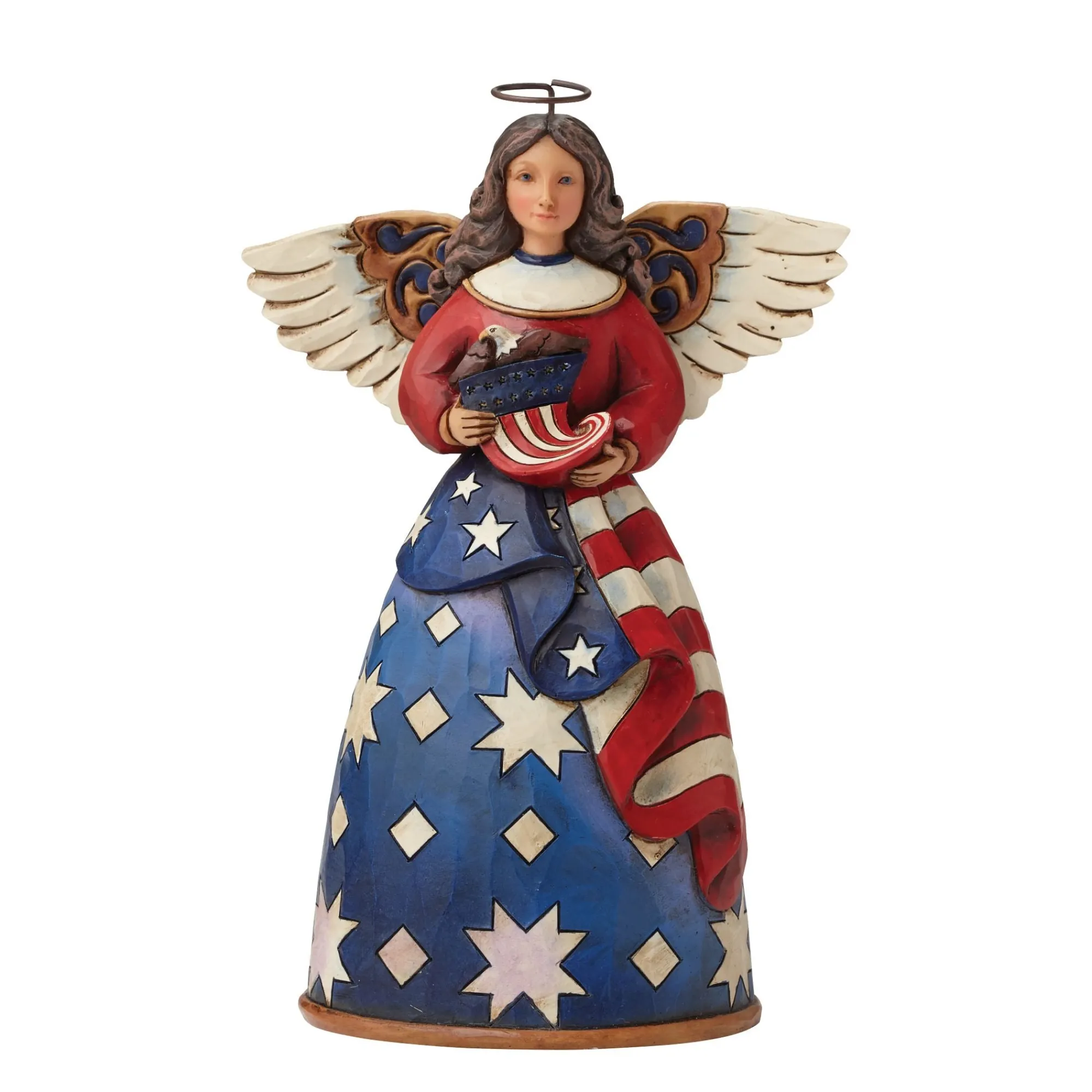 Enesco Gift Figurines | Religious | Patriotic Angel in Flag Dress