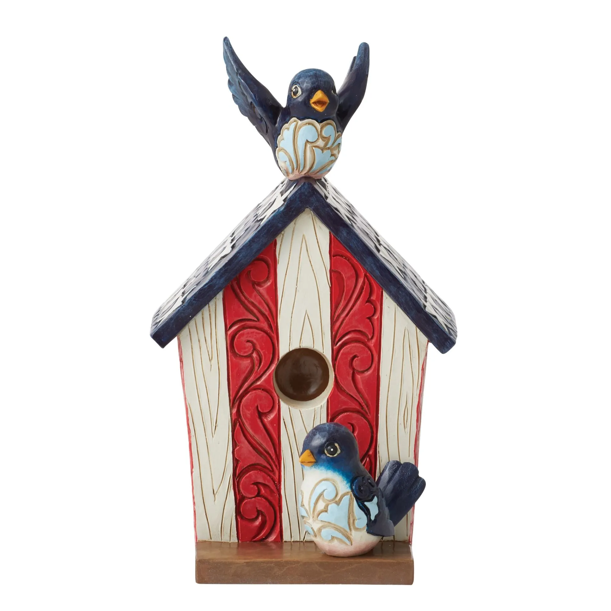 Enesco Gift Figurines | Inspirational | Patriotic Decorative Birdhouse