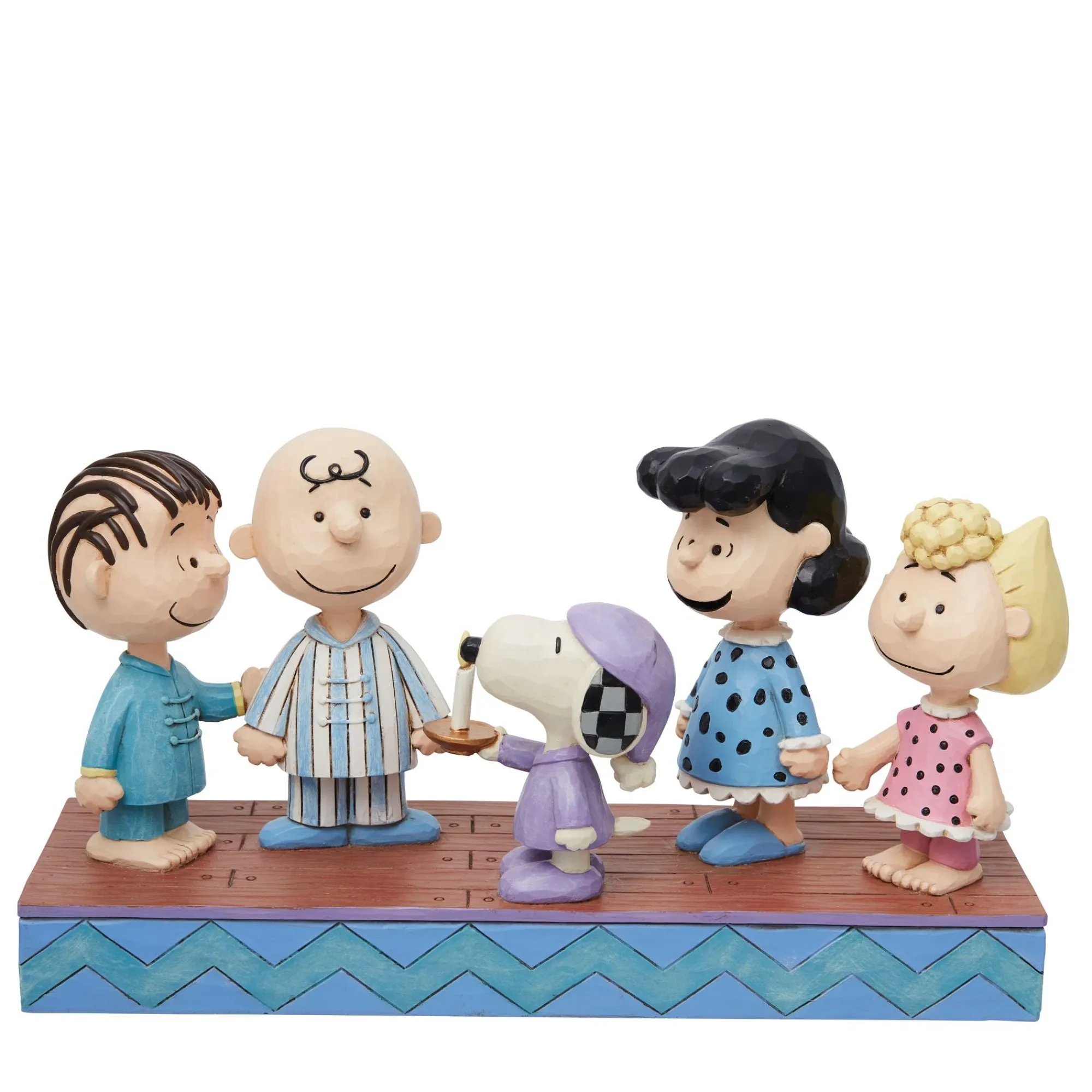 Enesco Gift Figurines | Peanuts gang in Christmas PJ's