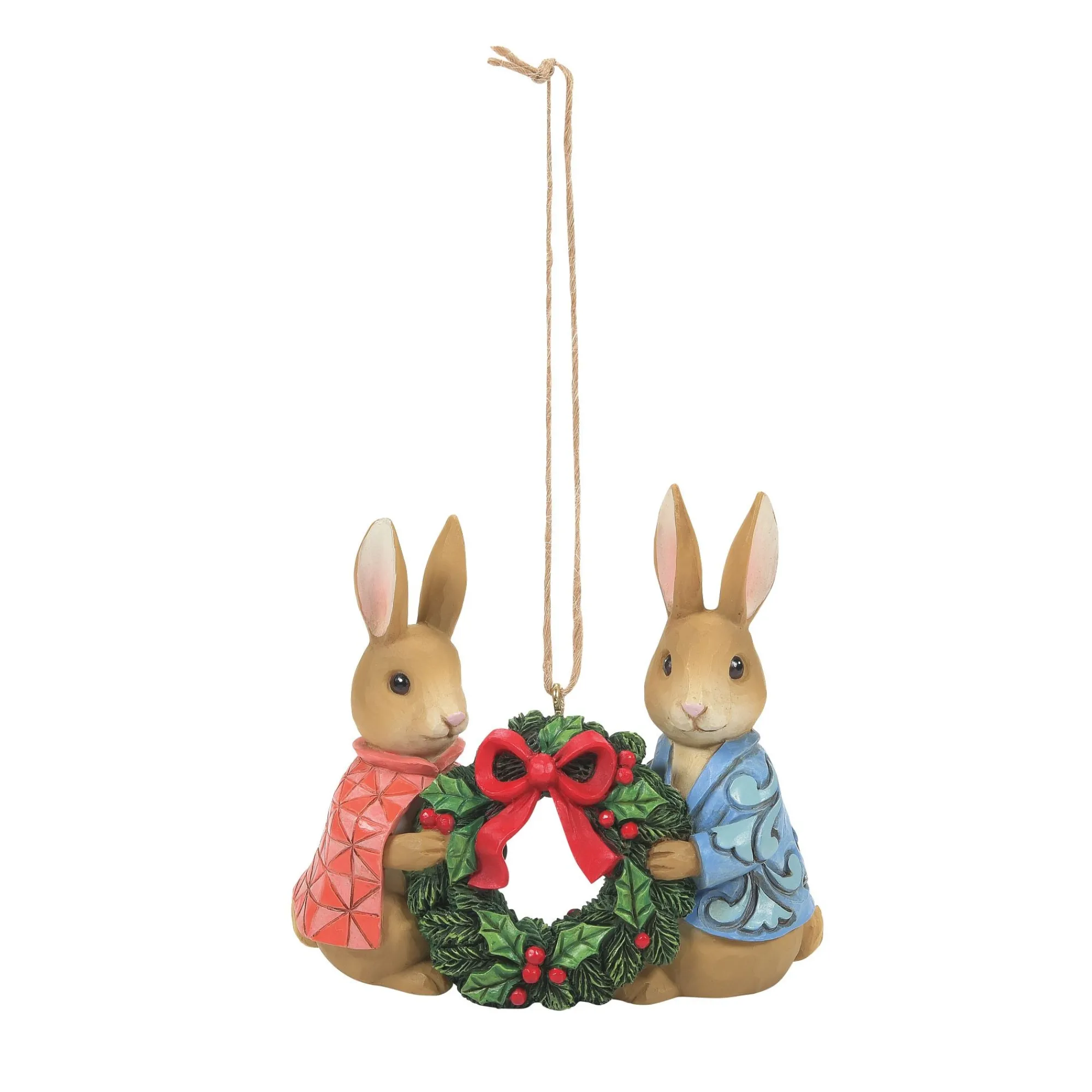 Enesco Gift Ornaments | Peter & Flopsy with WreathOrn