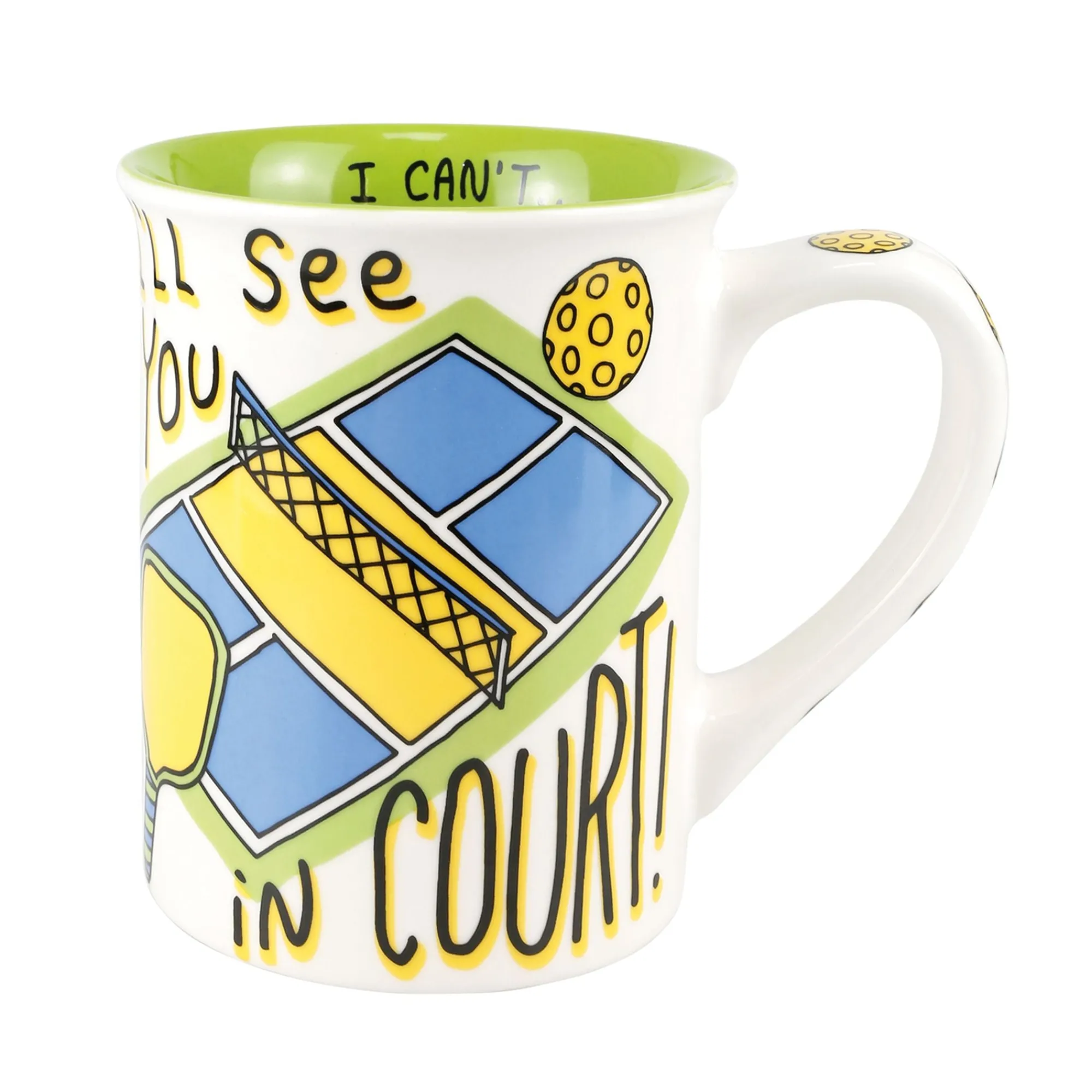 Enesco Gift Mugs | Drinkware | Pickleball Court Mug