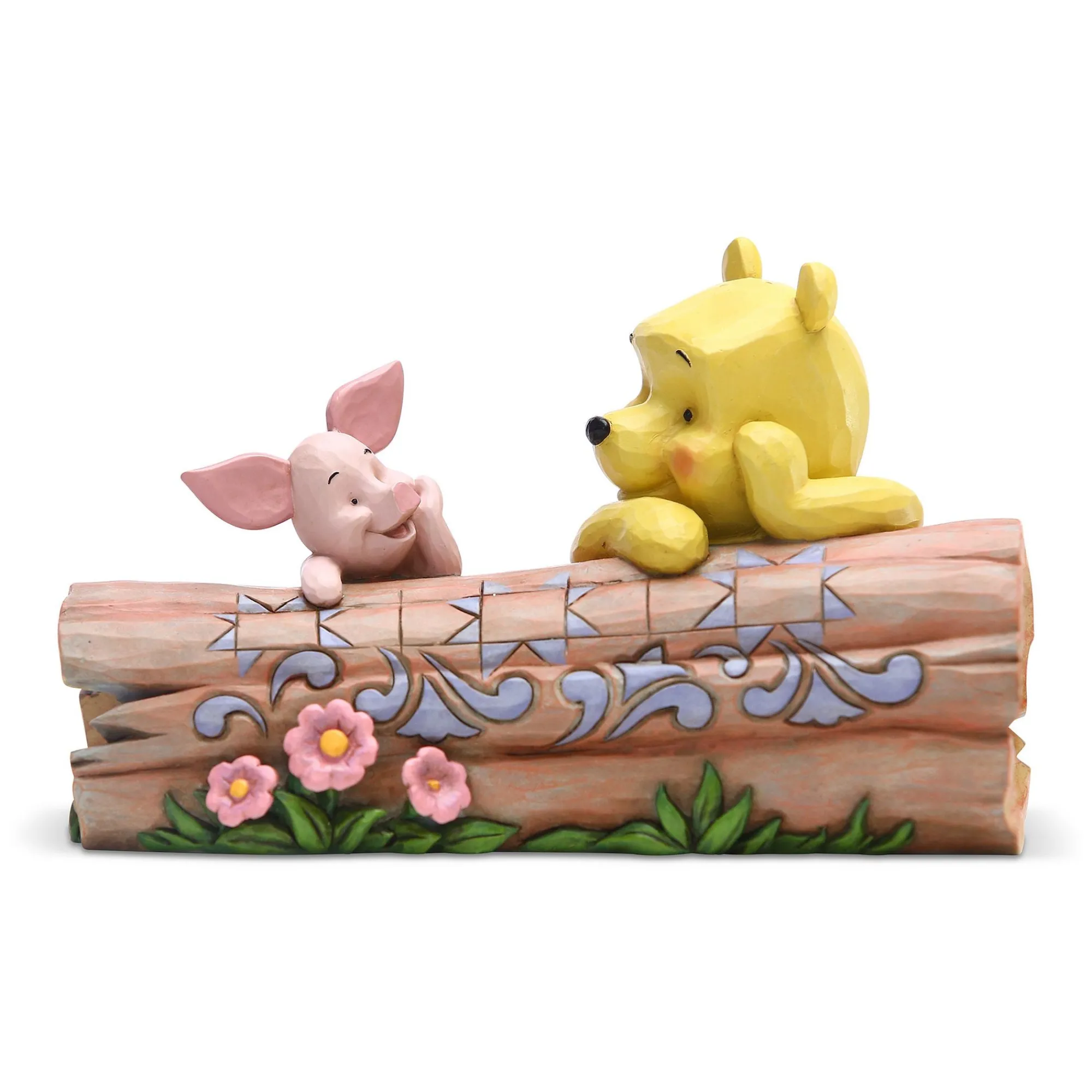 Enesco Gift Figurines | Pooh and Piglet by Log