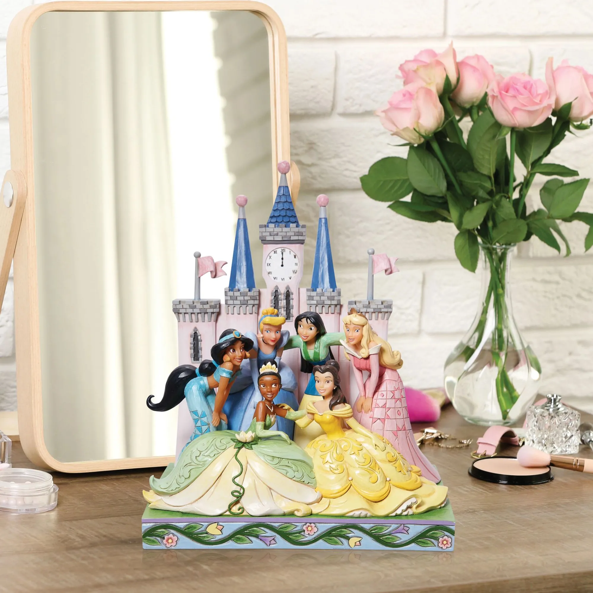 Enesco Gift Figurines | Princess Group in front of Cas