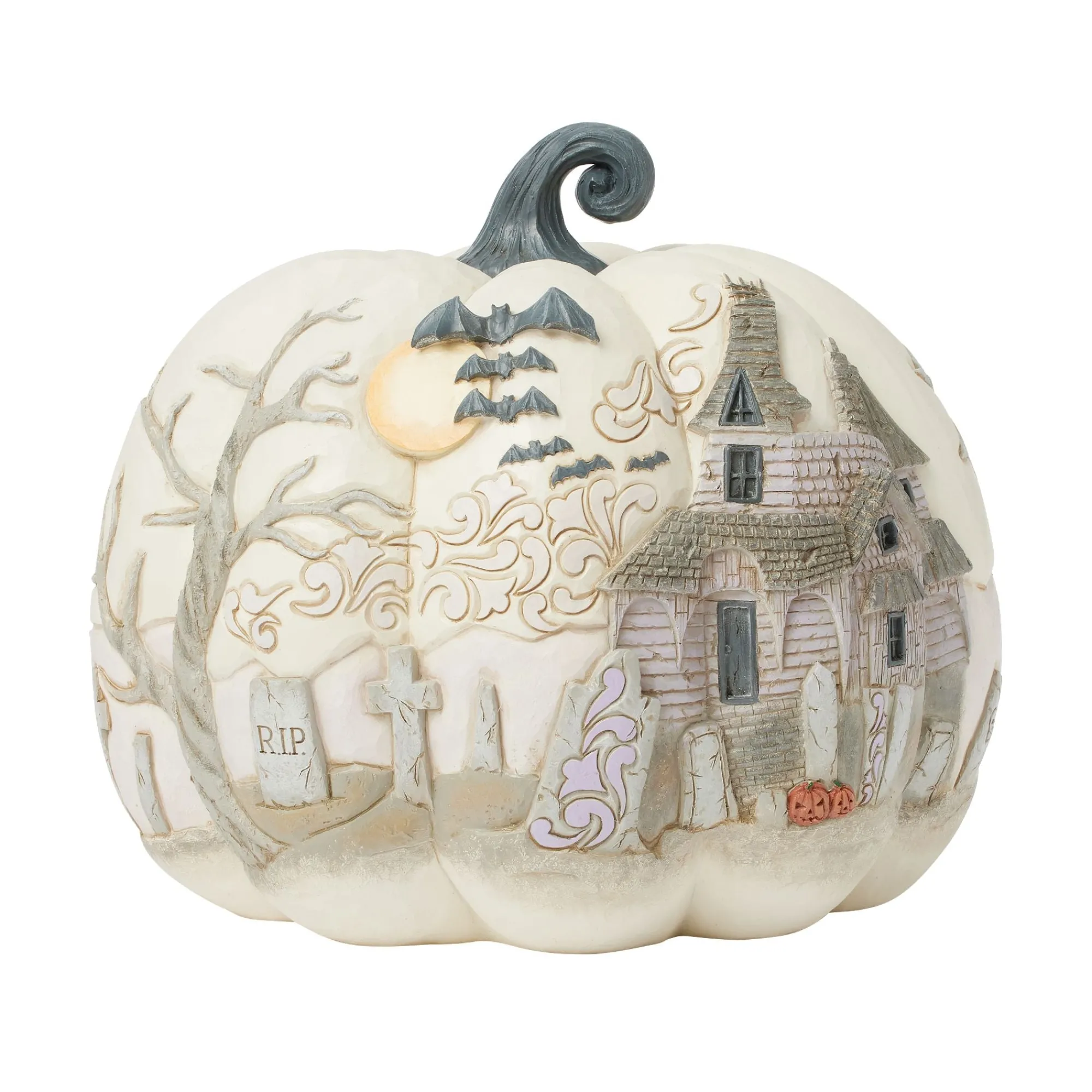 Enesco Gift Figurines | Pumpkin with Bats Flying Fig