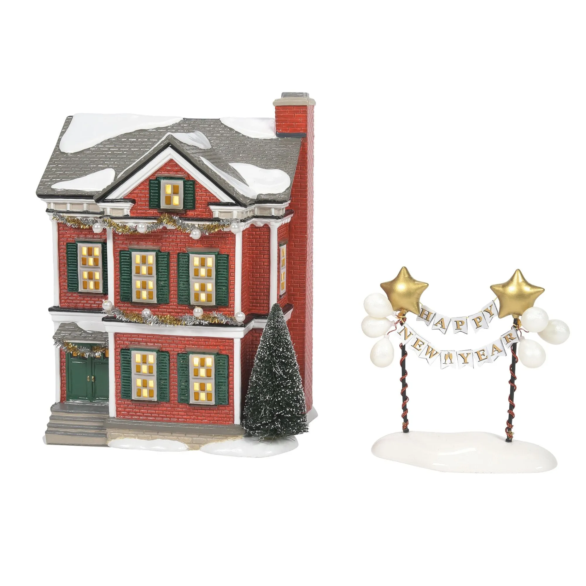 Department 56 Village Lighted Buildings | Ready For New Year's Eve st/2