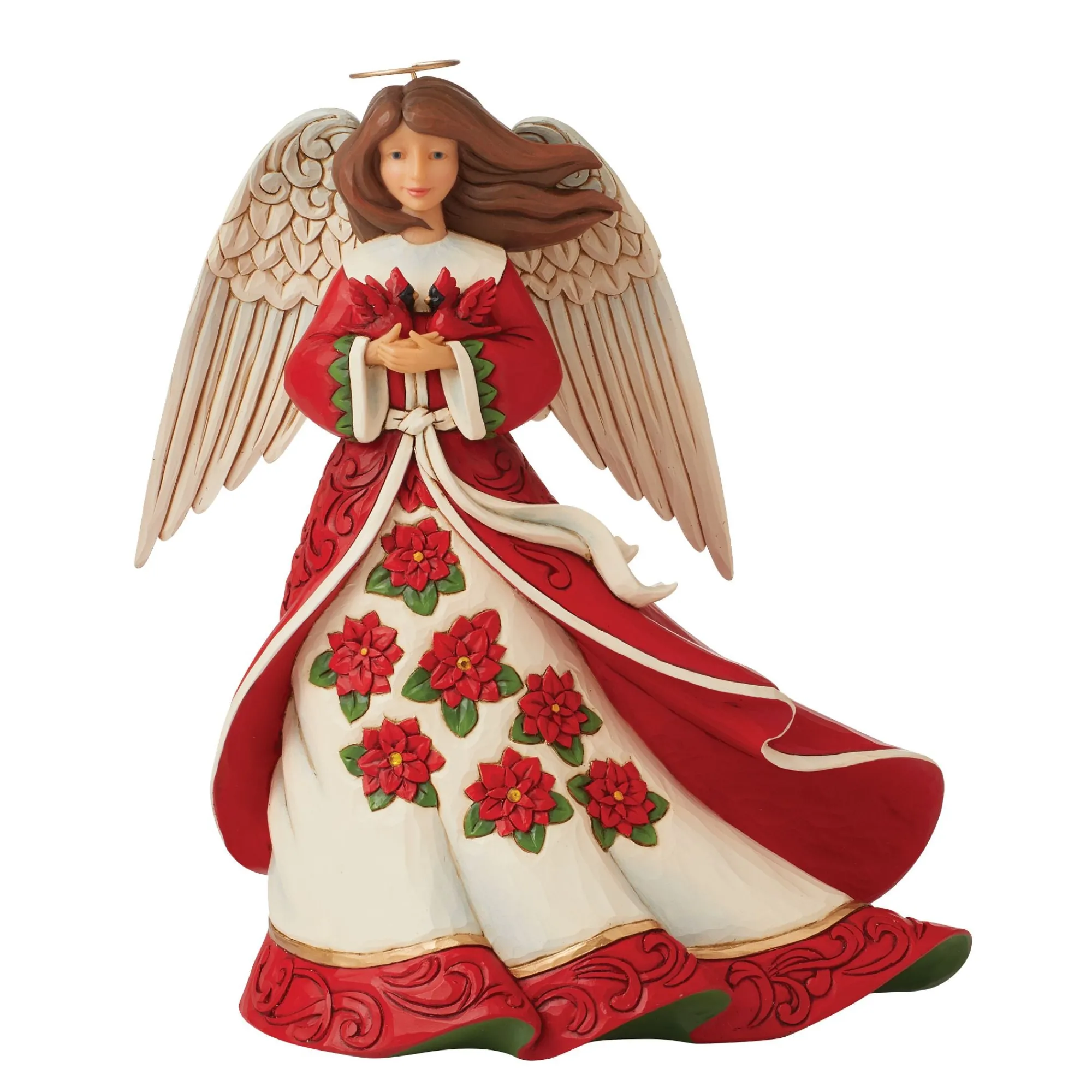 Enesco Gift Religious | Figurines | Red Christmas Angel Figurine