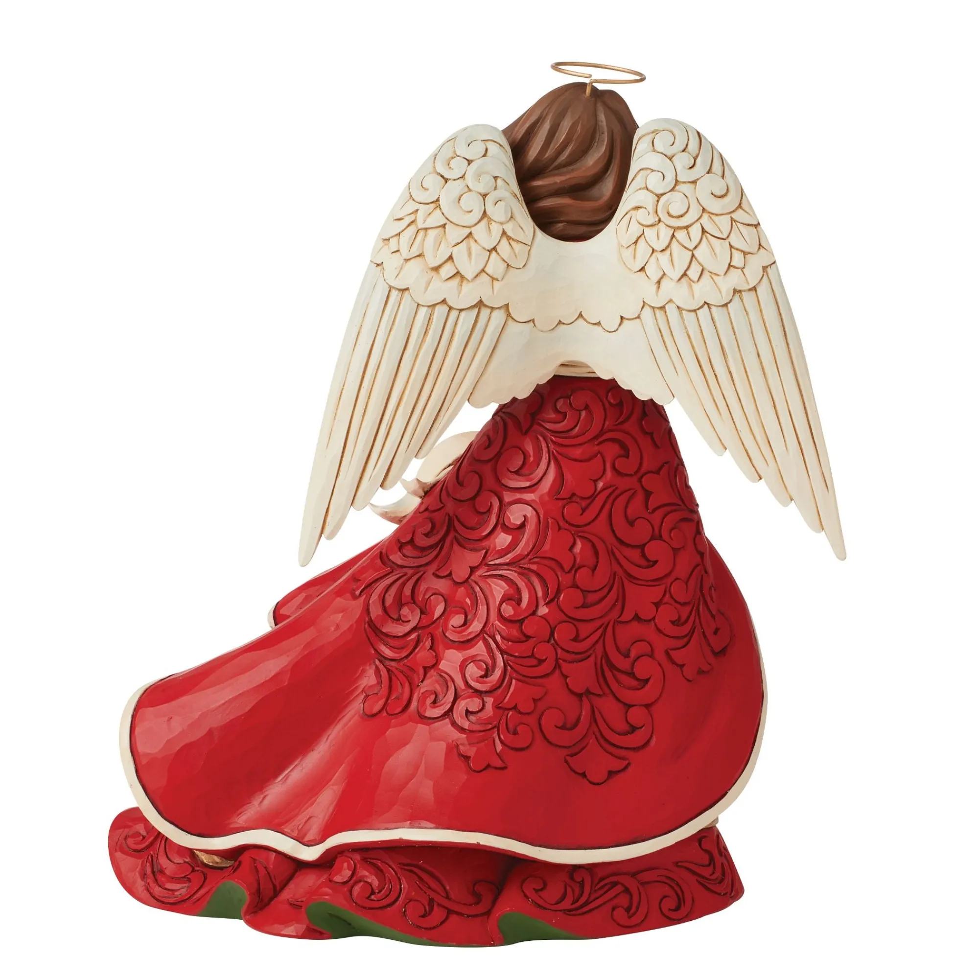 Enesco Gift Religious | Figurines | Red Christmas Angel Figurine