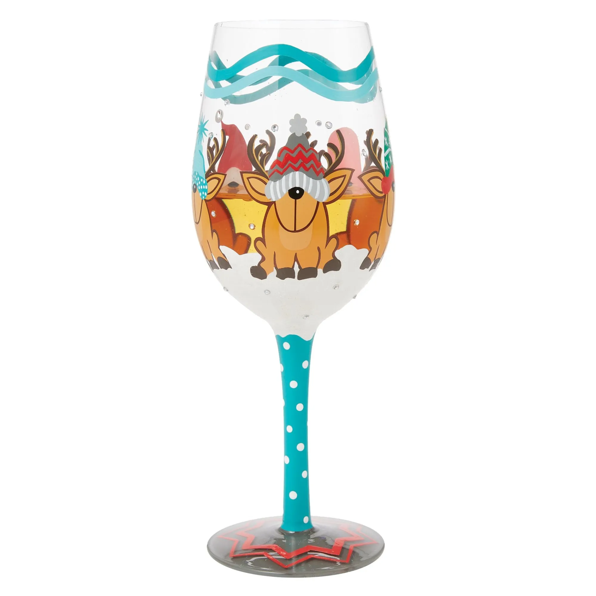 Enesco Gift Drinkware | Reindeer Games Wine Glass