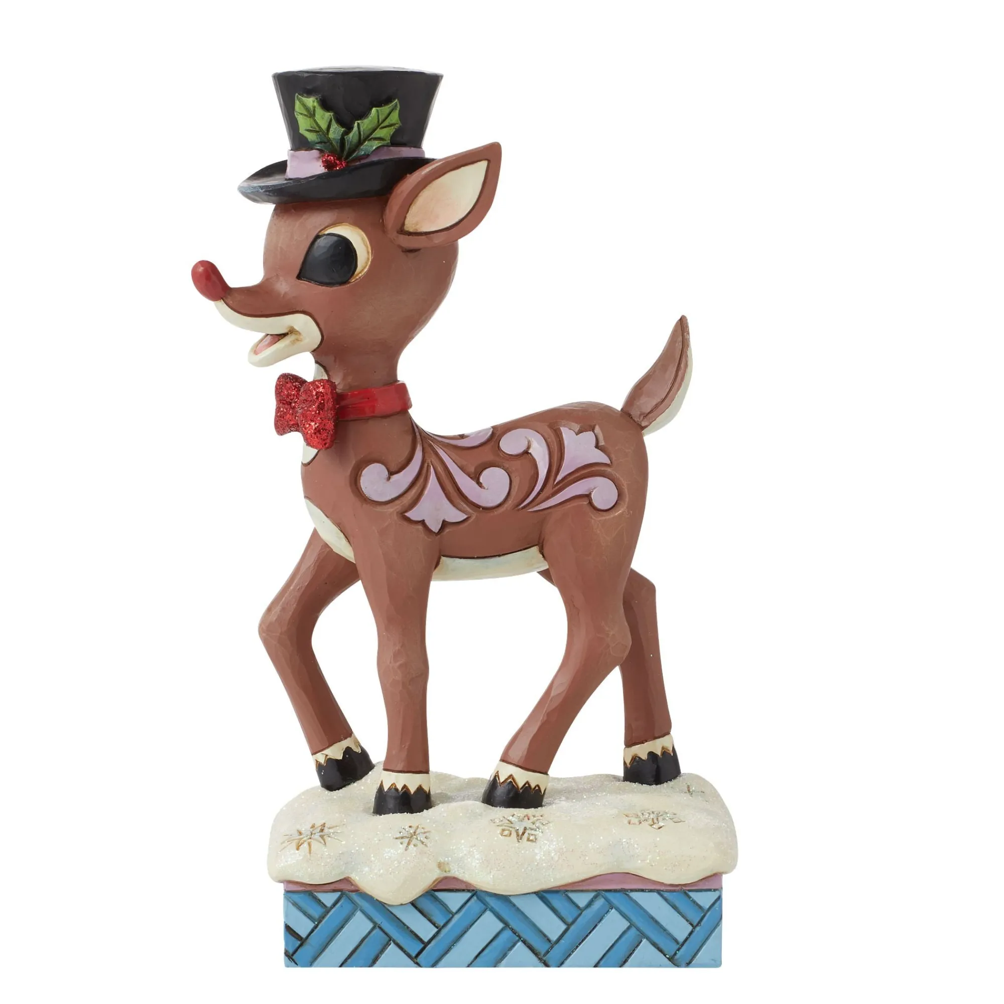 Enesco Gift Figurines | Rudolph in Top Hat & Bowtie