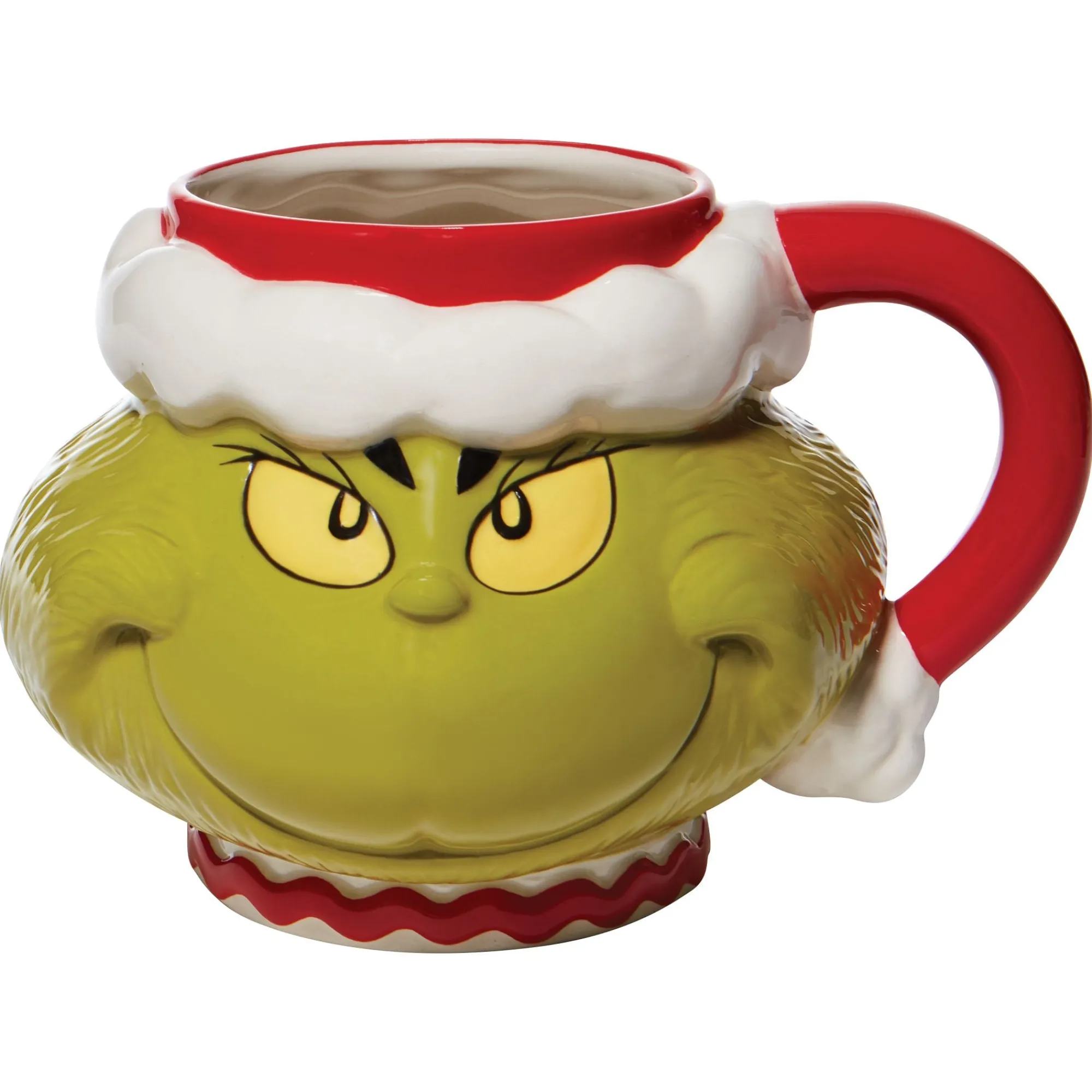 Department 56 Mugs | Drinkware | Santa Grinch Sculpted Mug