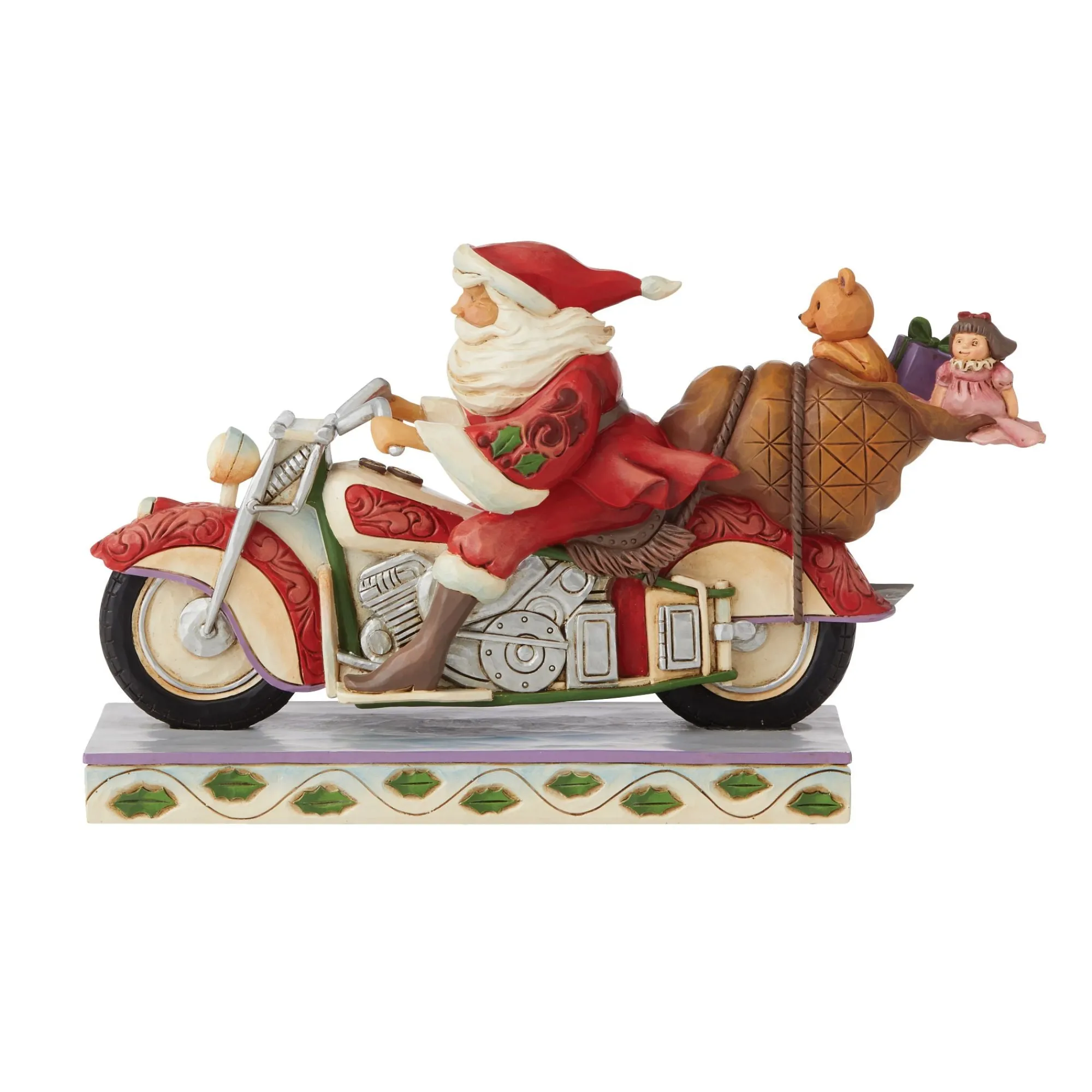 Enesco Gift Figurines | Santas | Santa Riding Motorcycle