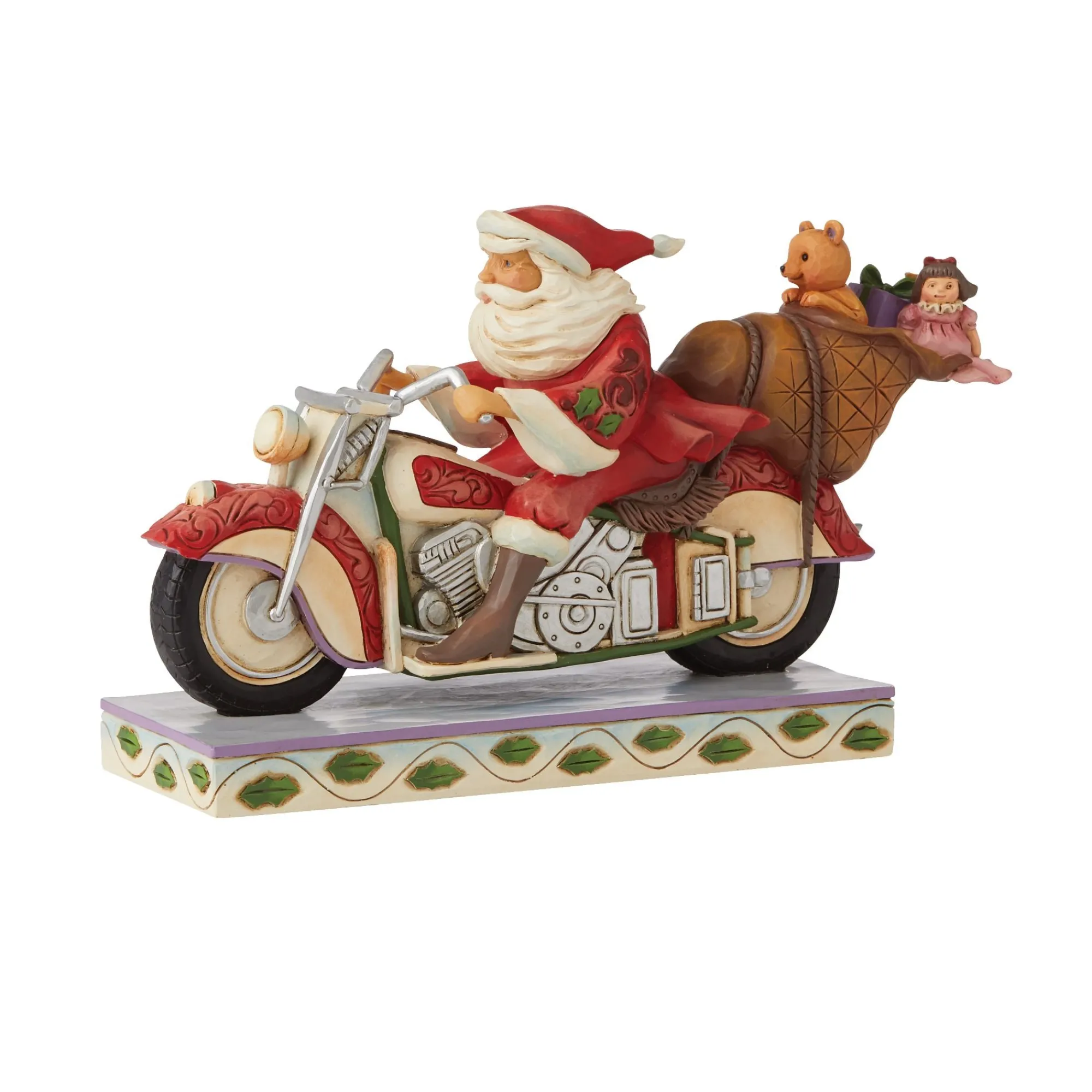 Enesco Gift Figurines | Santas | Santa Riding Motorcycle