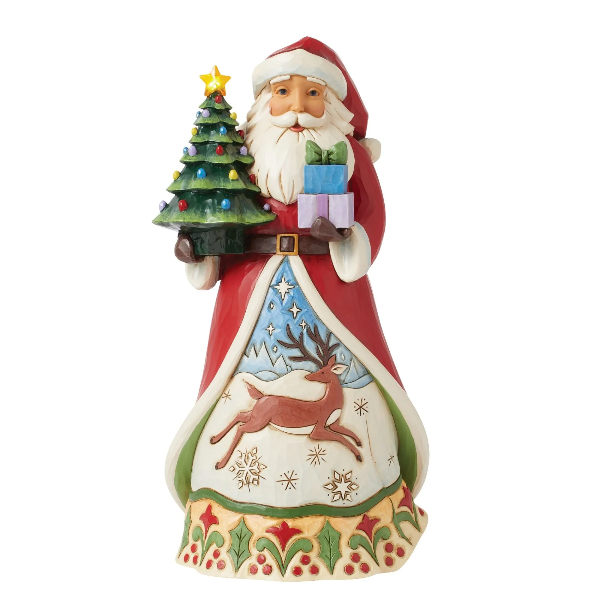 Enesco Gift Figurines | Santas | Santa Vintage LED Tree Fig