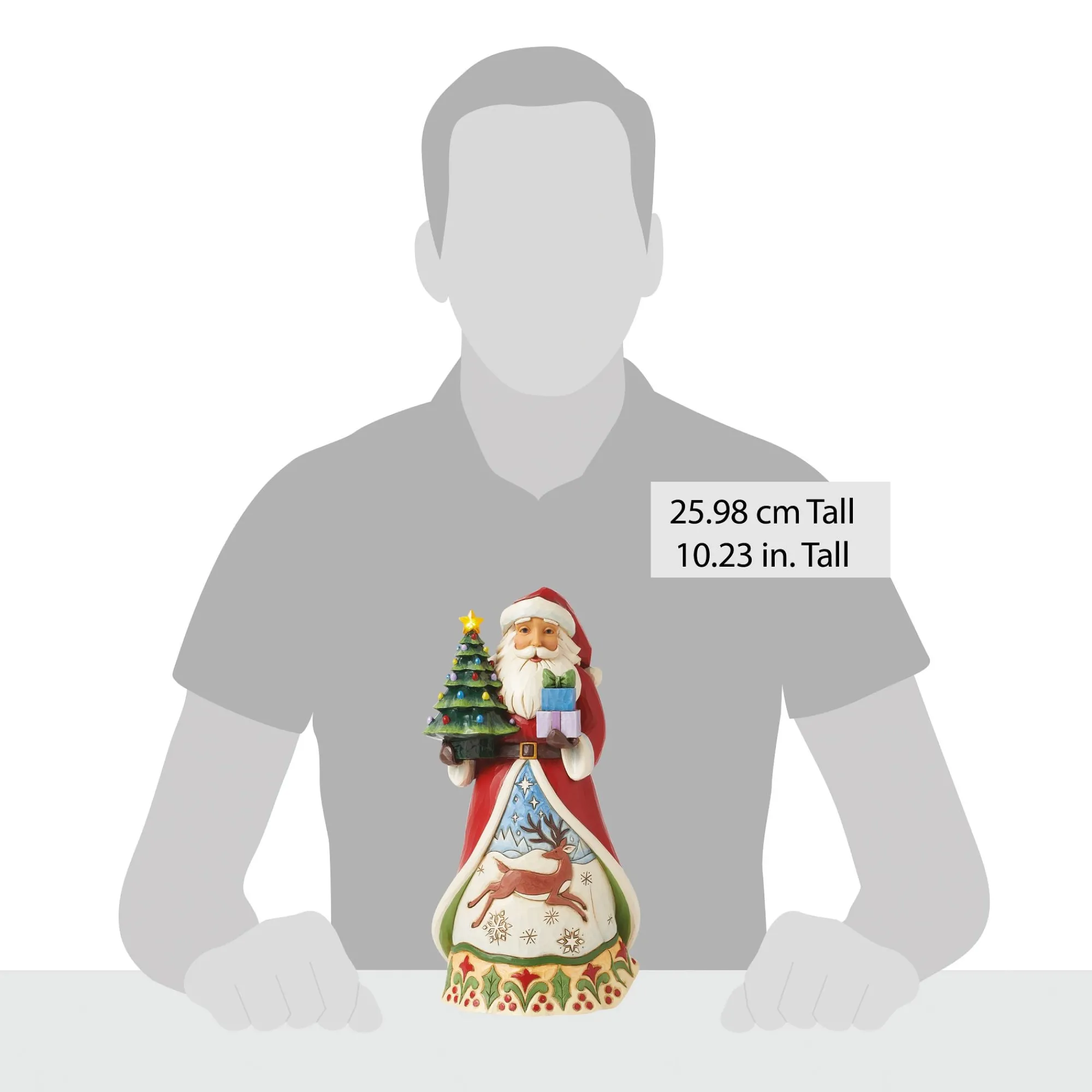 Enesco Gift Figurines | Santas | Santa Vintage LED Tree Fig