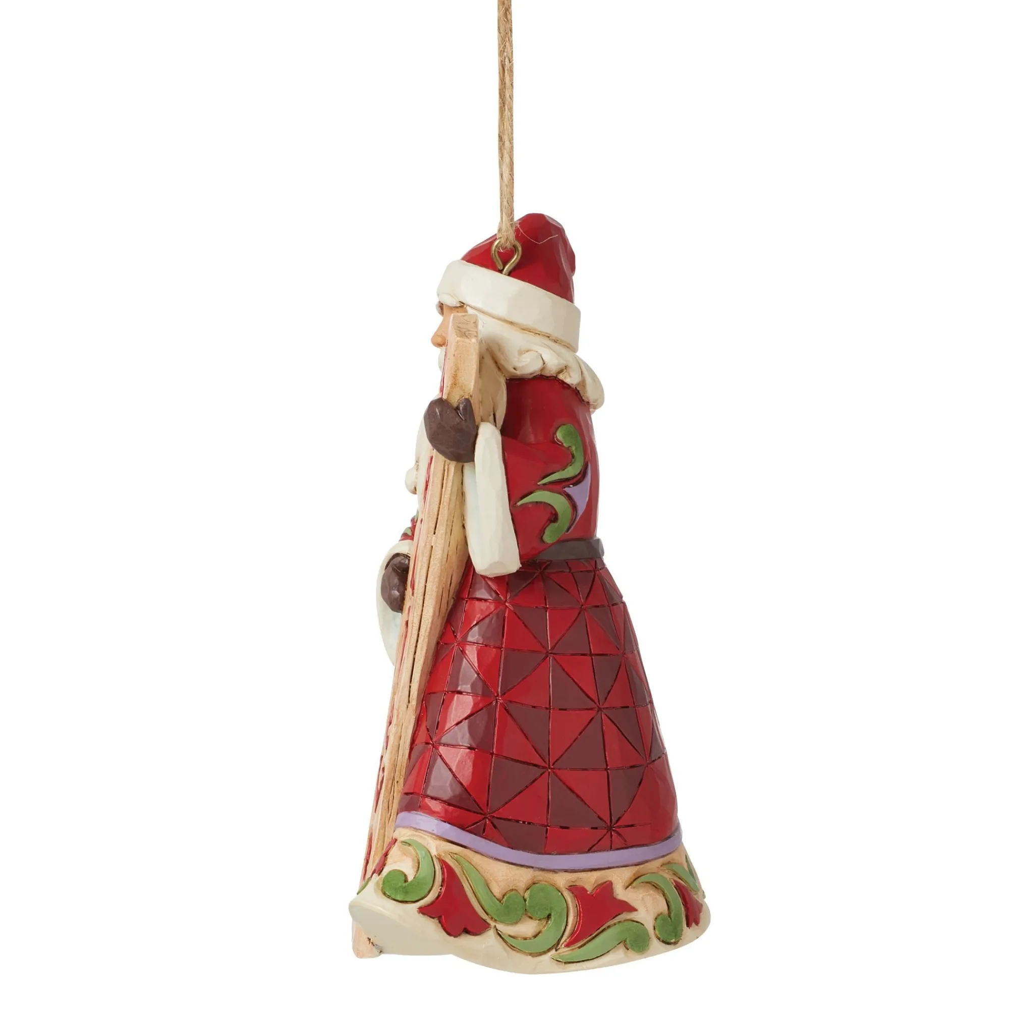 Enesco Gift Ornaments | Santas | Santa with Porch Board Orn