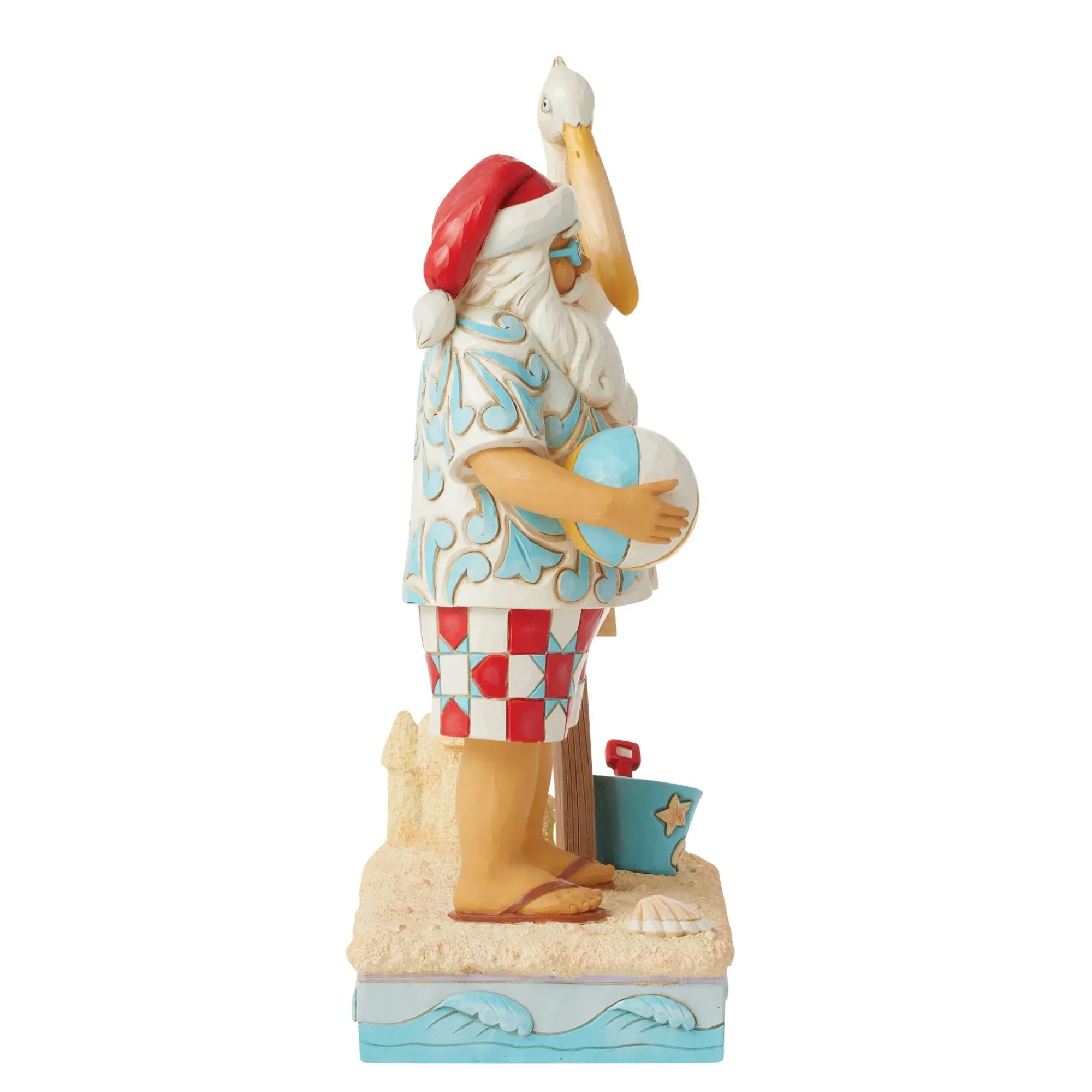 Enesco Gift Figurines | Santas | Santa with Signs and Pelican