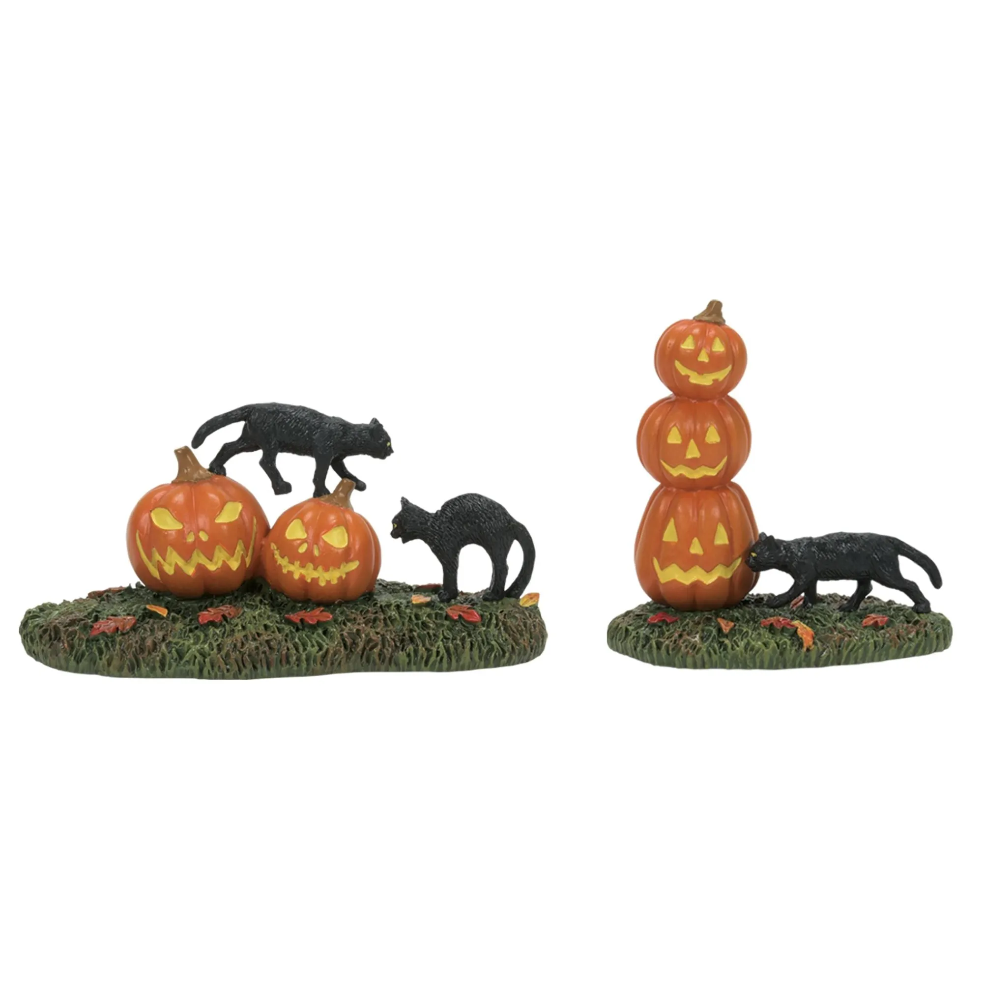 Department 56 Village Parts And Accessories | Scary Cats Pumpkins ST/2